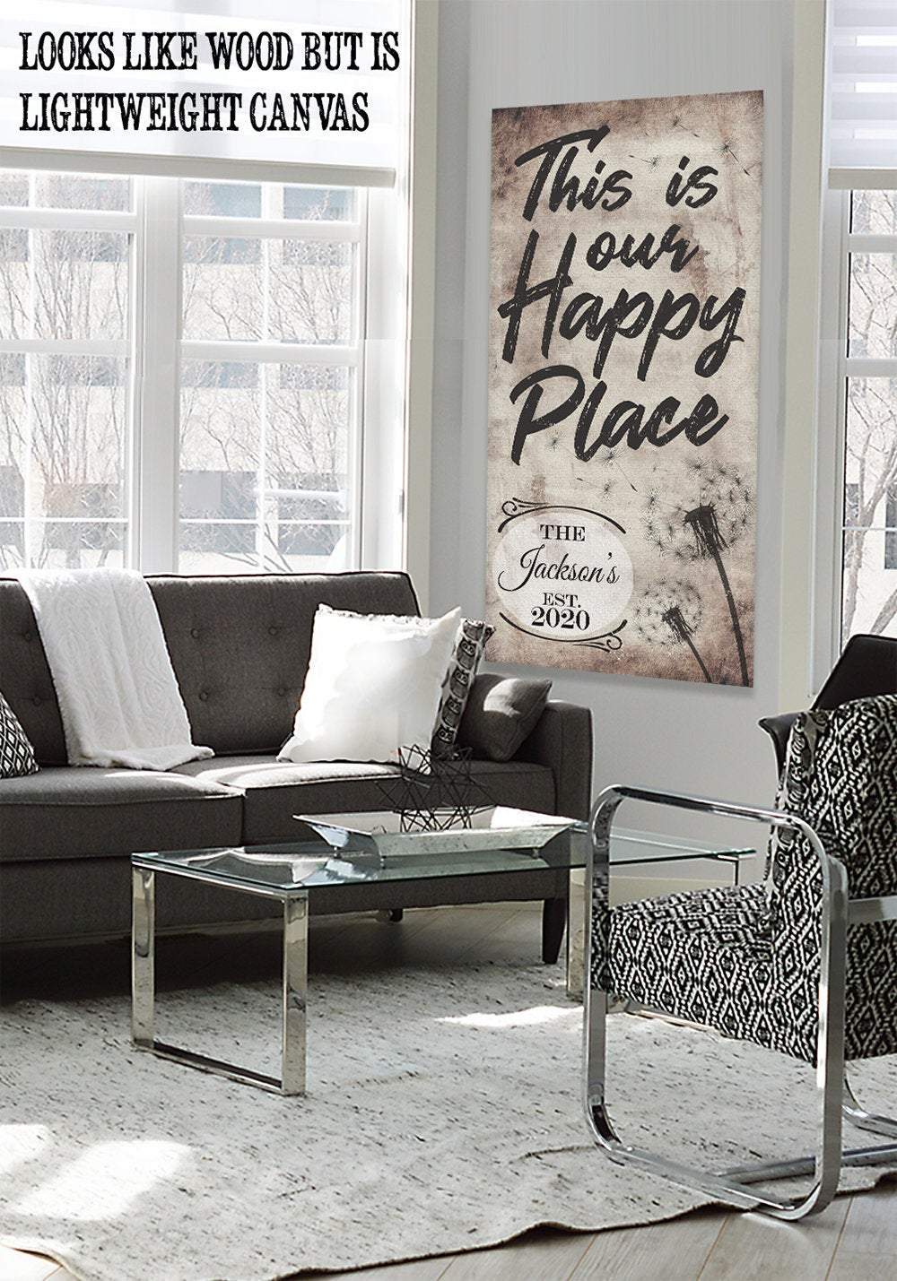 Personalized - This Is Our Happy Place - Vertical - Canvas
