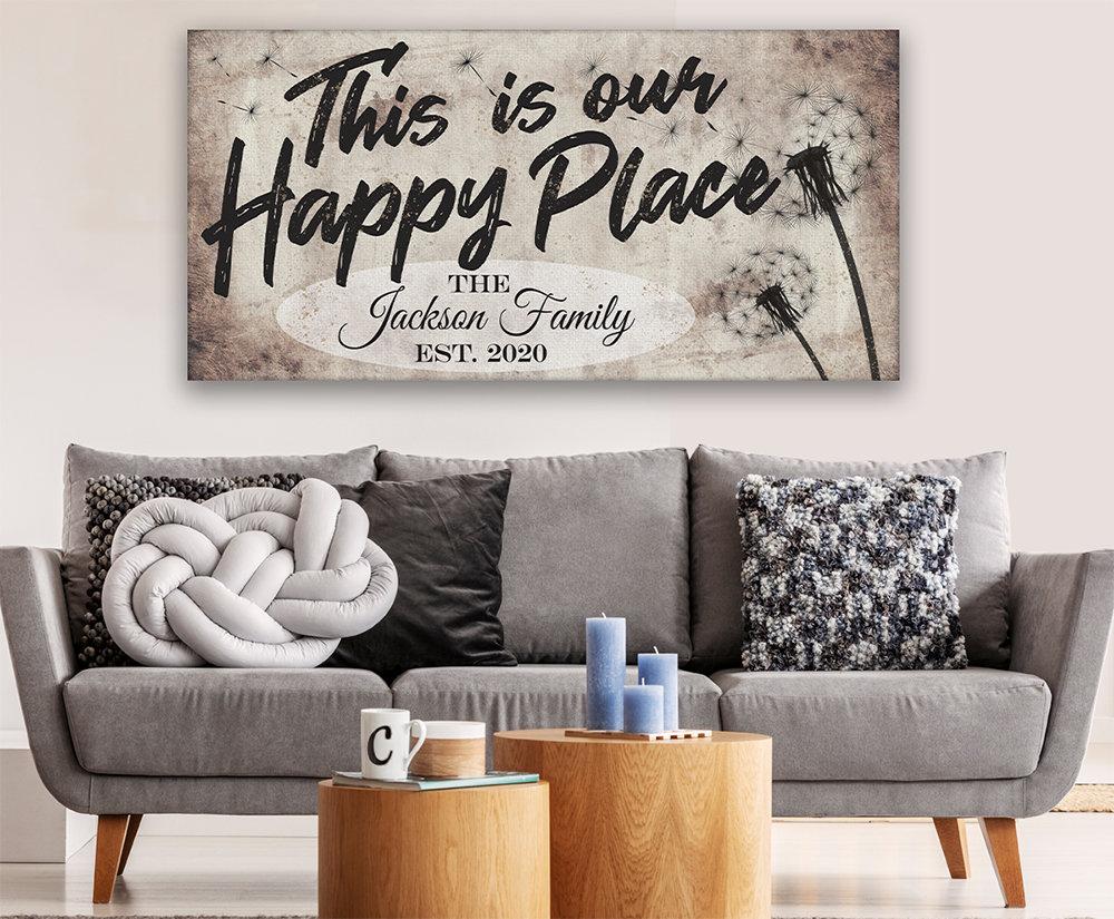 Personalized - This Is Our Happy Place - Canvas