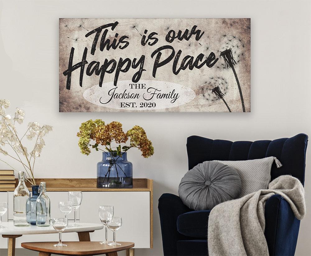 Personalized - This Is Our Happy Place - Canvas