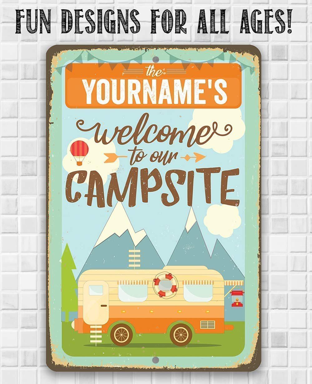 Personalized - Welcome To Our Campsite - Metal Sign
