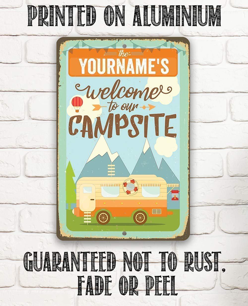 Personalized - Welcome To Our Campsite - Metal Sign