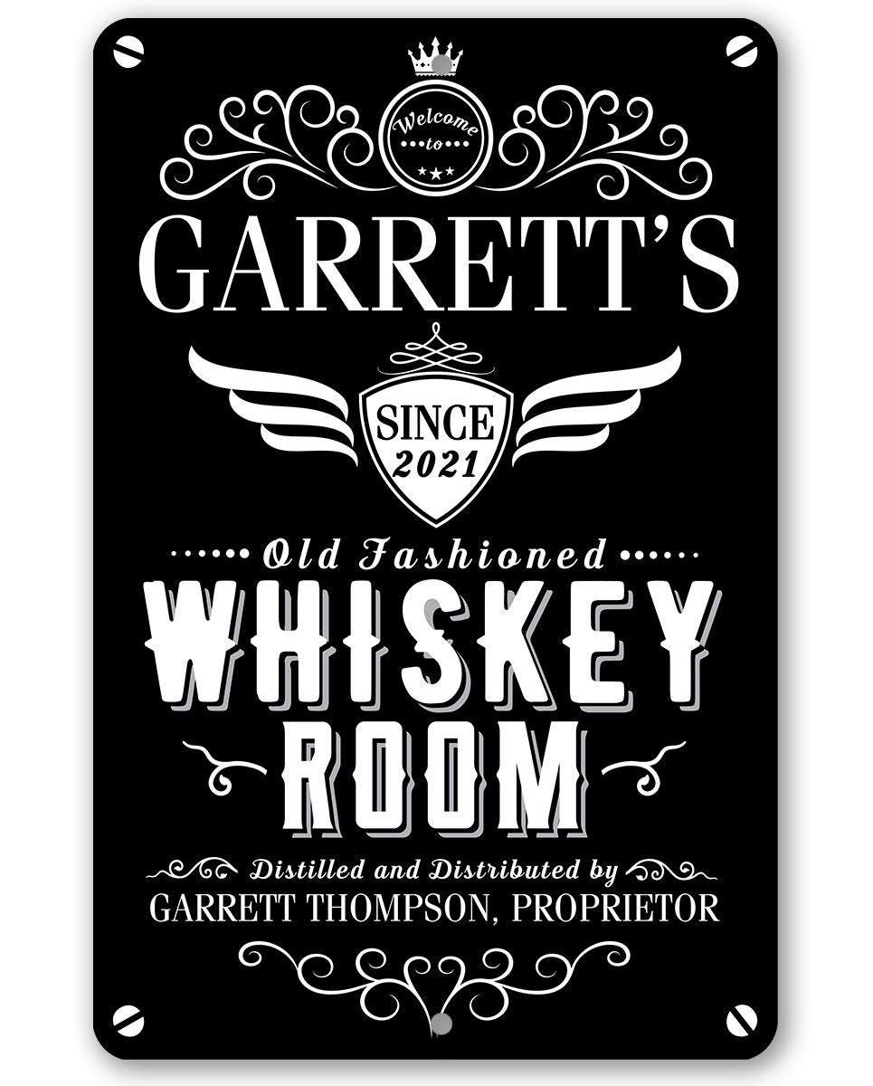 Personalized - Whiskey Room - Metal Sign