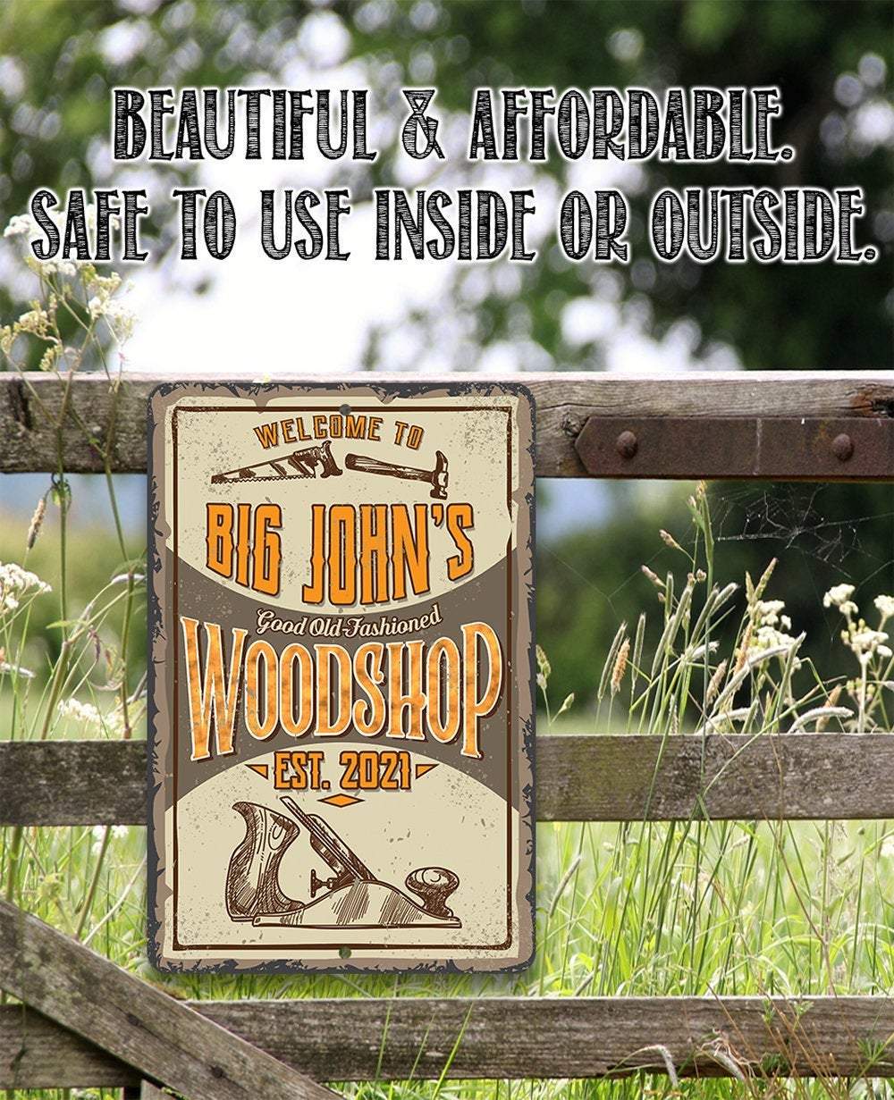 Personalized - Wood Shop - Metal Sign