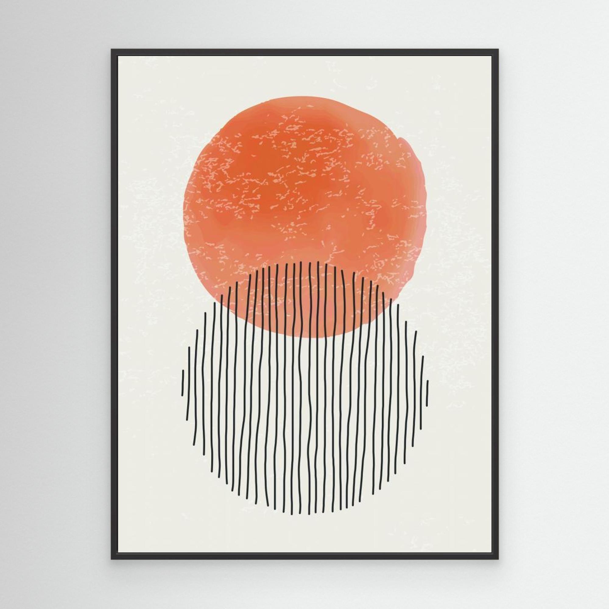 Orange Watercolor Shapes Series #3 by Jay Stanley