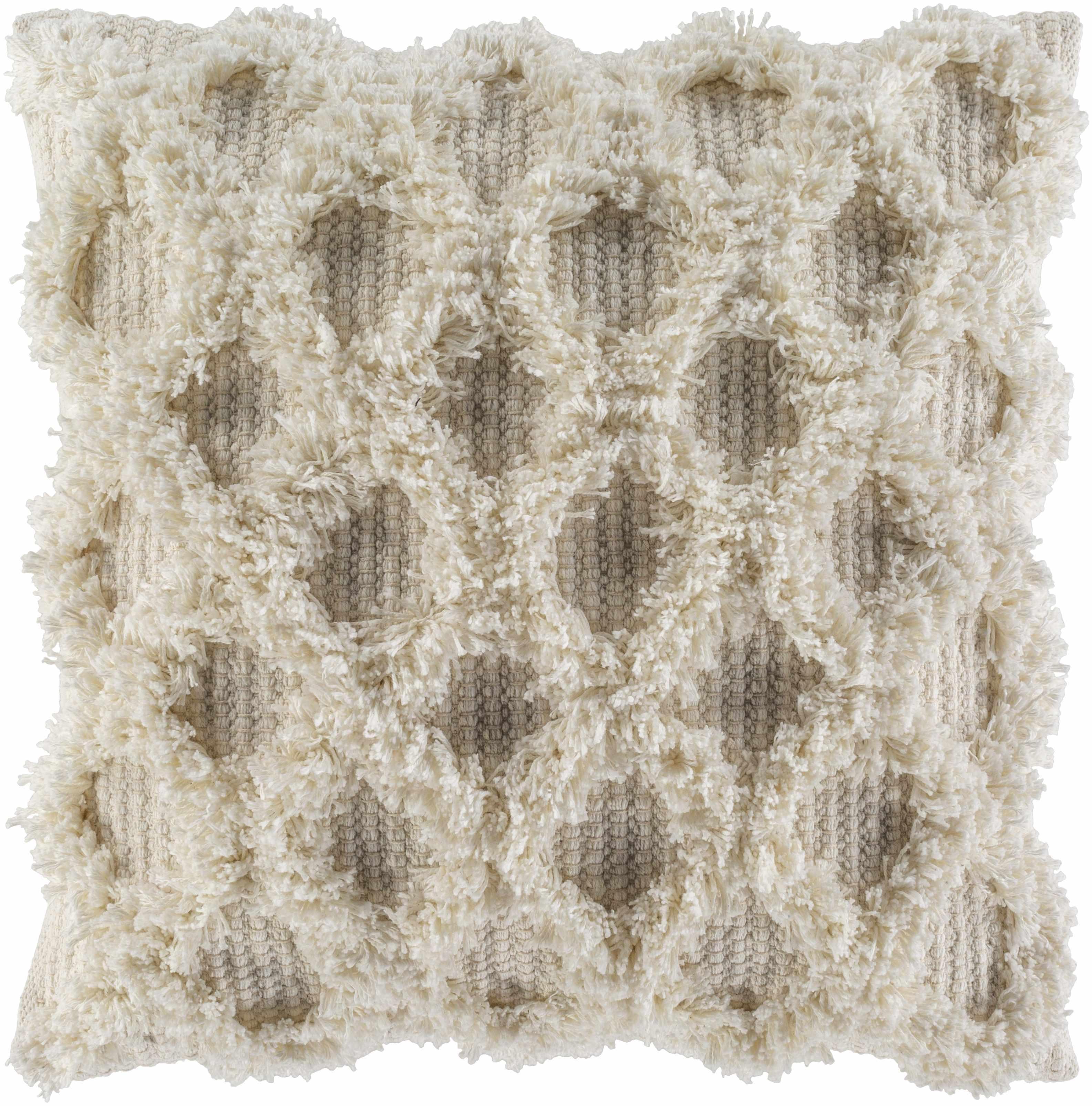 Pigcawayan Shaggy Diamond Accent Pillow - PRHOMZ