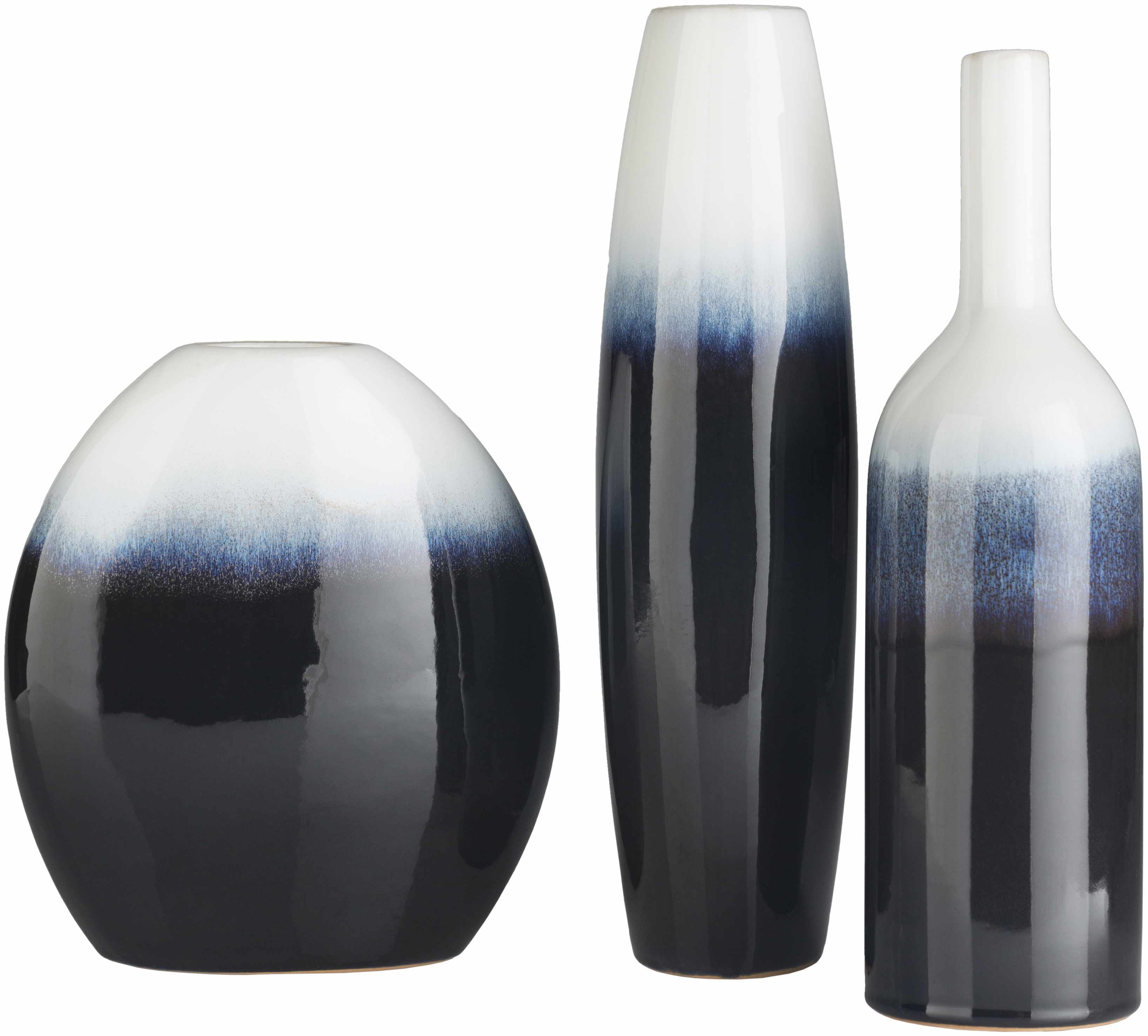 Pitfour Blue White Ceramic Vase Set-1