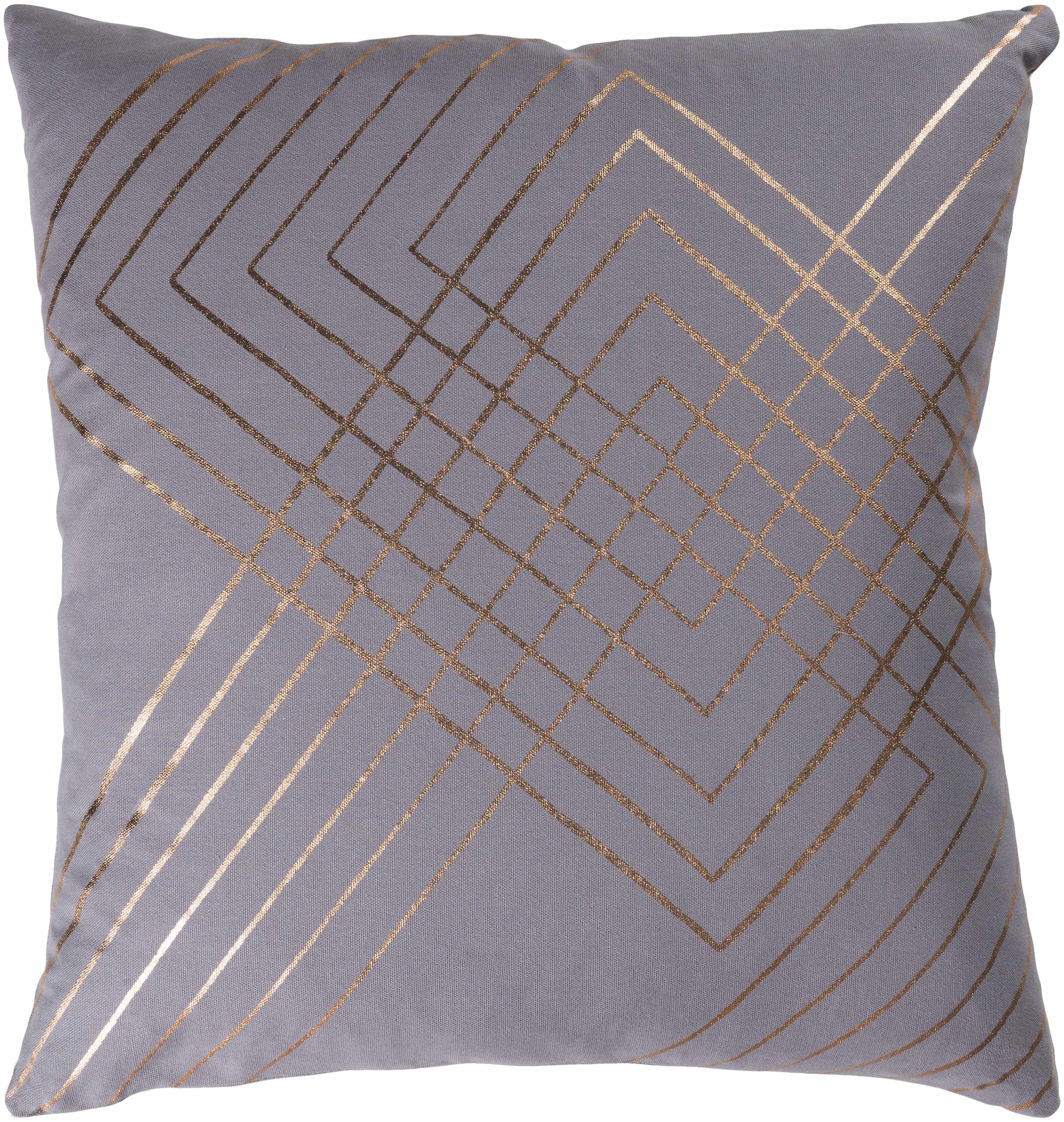 Pledger Geometric Gold Accents Throw Pillow - Clearance-0