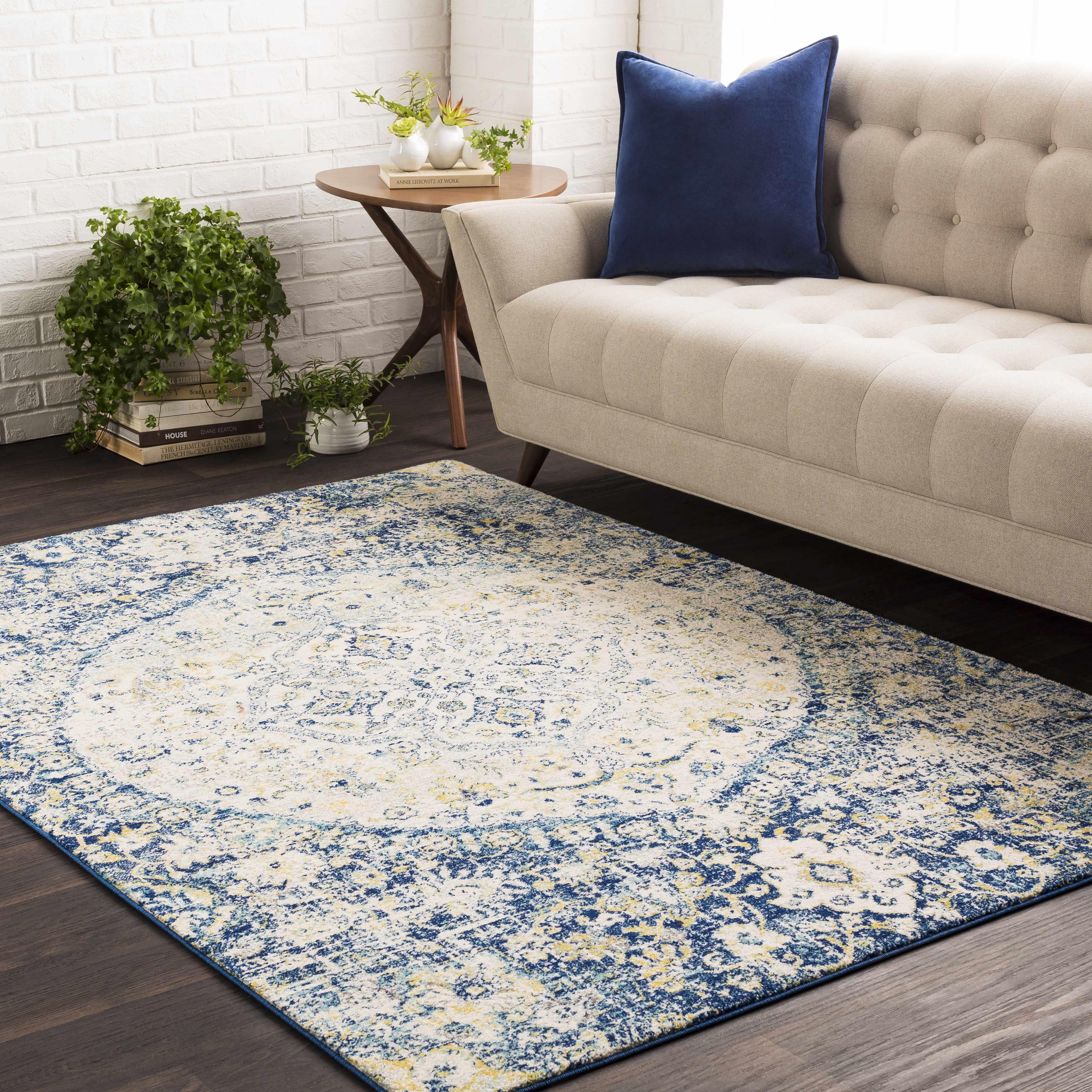 Gray Navy Ojus Area Rug - Clearance - PRHOMZ