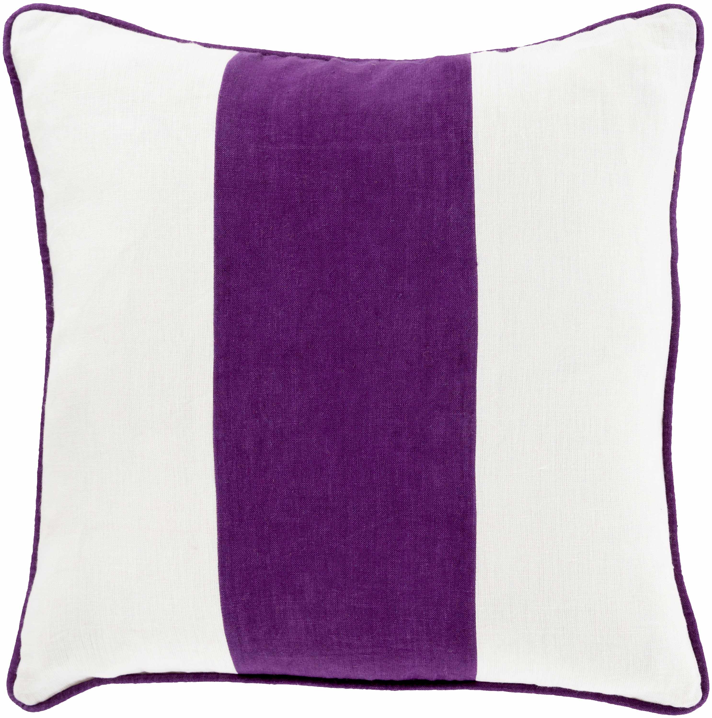 Plymstock Vertical Purple Stripe Accent Pillow - Clearance-0