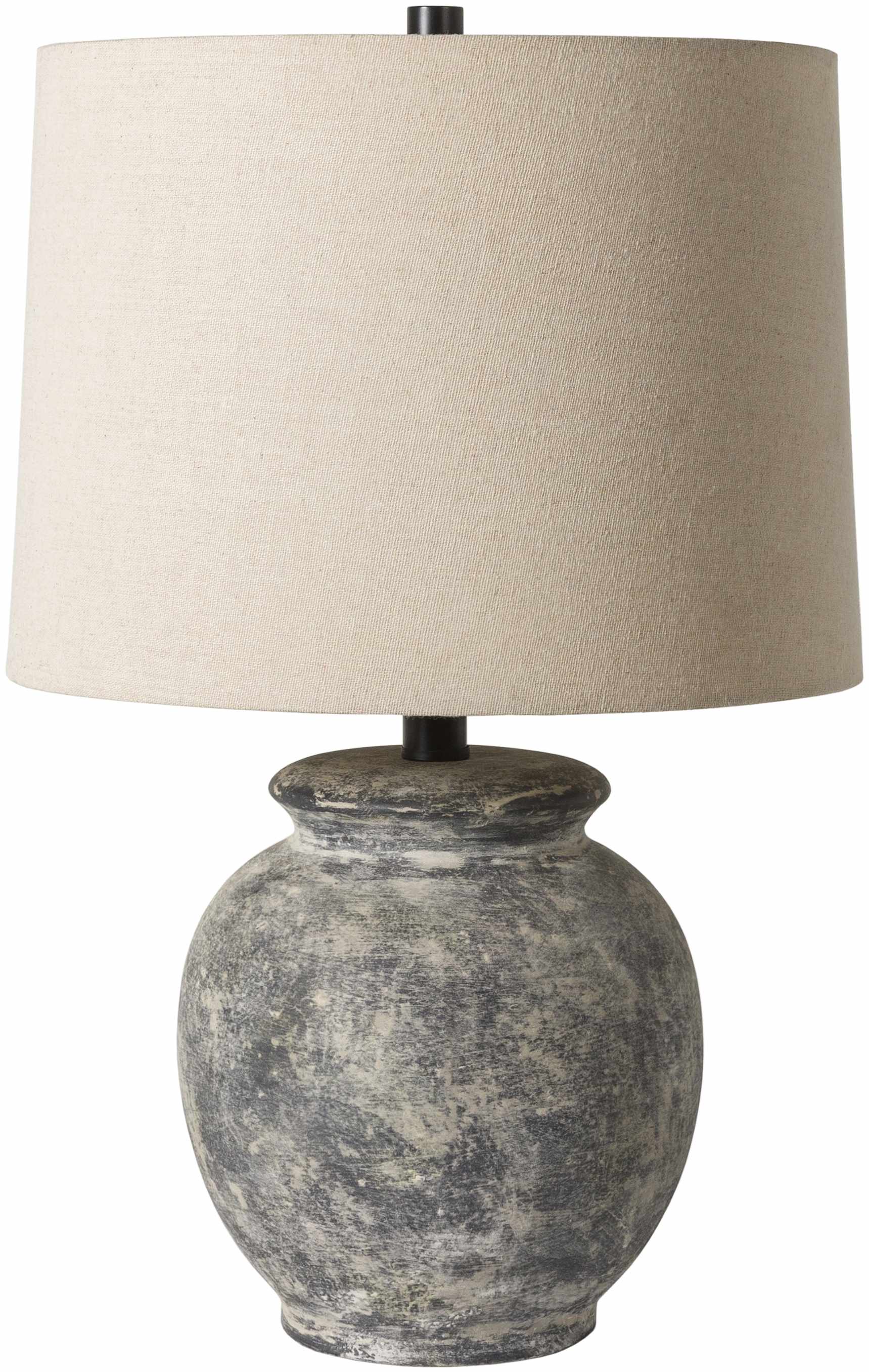 Cofrentes Traditional Gray & White Ceramic Table Lamp-0