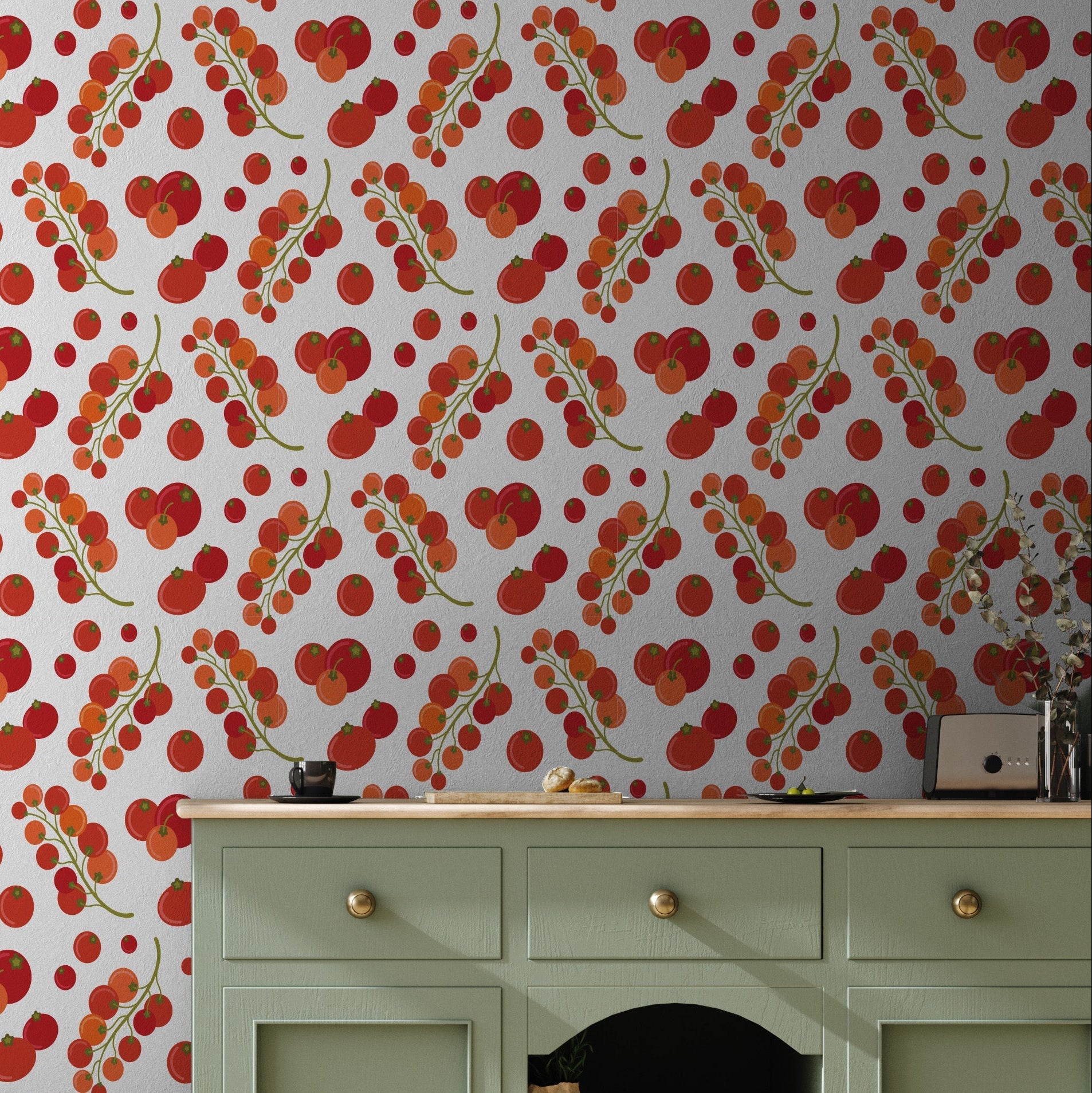 Pomodori Wallpaper by Danielle Chandler Design