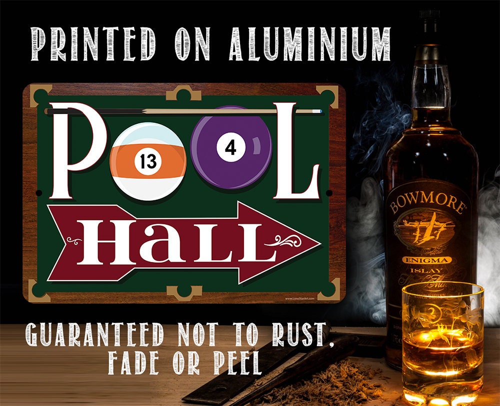 Pool Hall - Metal Sign