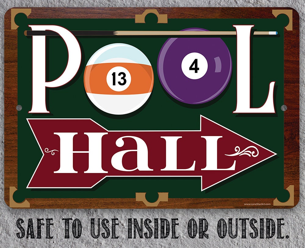 Pool Hall - Metal Sign
