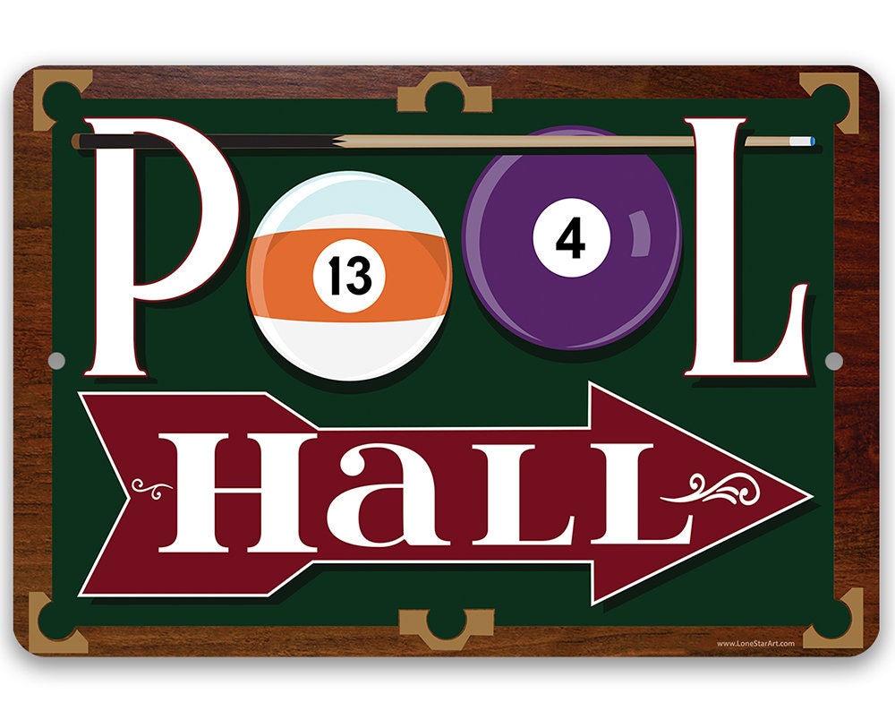 Pool Hall - Metal Sign