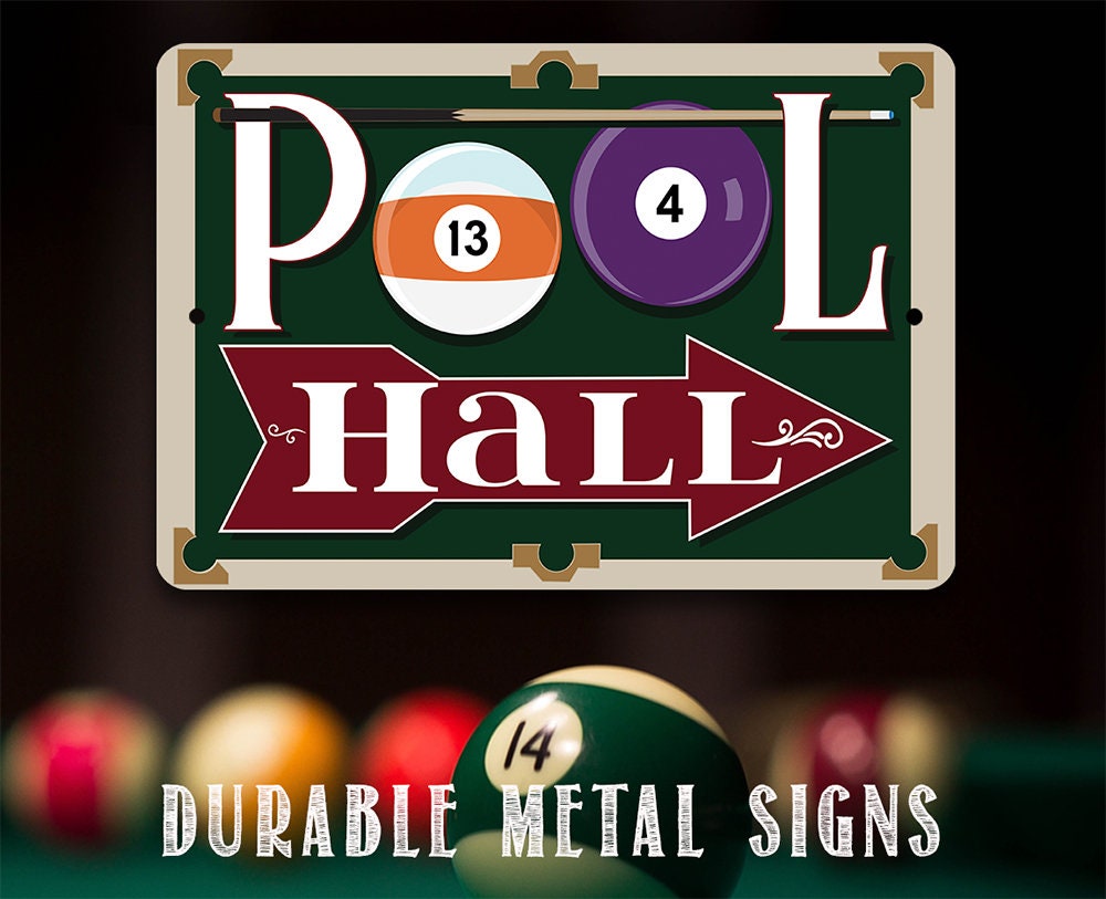 Pool Hall - Metal Sign