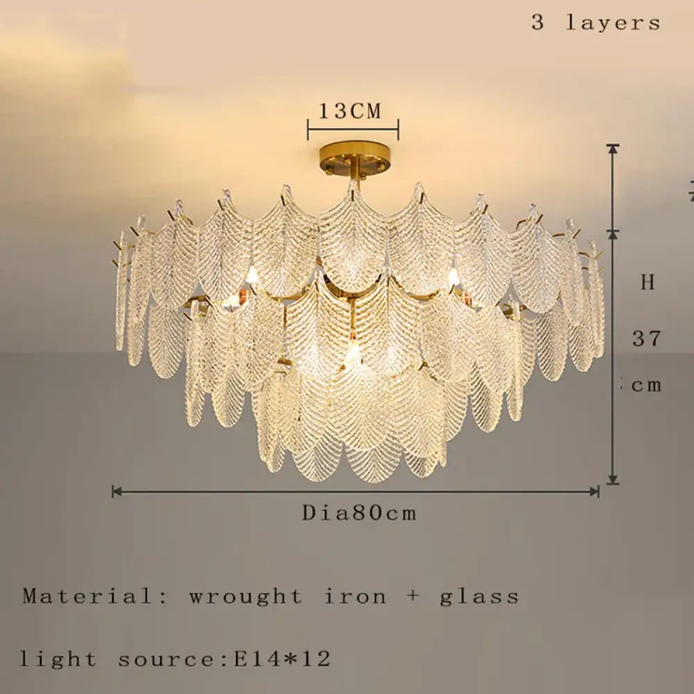 Postmodern Glass Chandelier | Modern Dining Room Lighting
