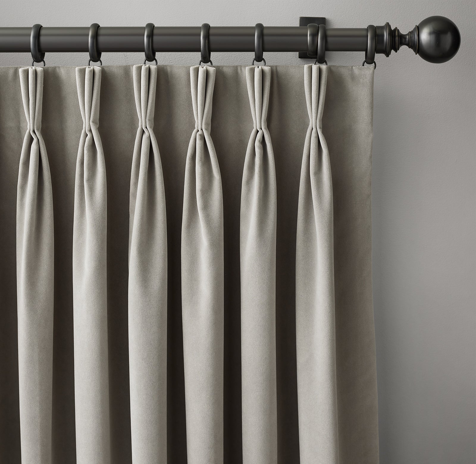 Triple Pinch Pleat Velvet Curtains | 100% Cotton | Blackout Lining Option | Standard & Custom Sizing-0