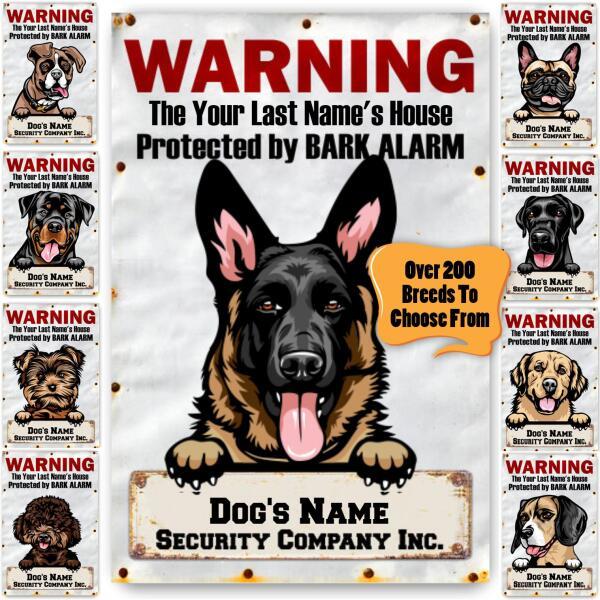 Personalized - Property Protected by Dogs - Metal Sign