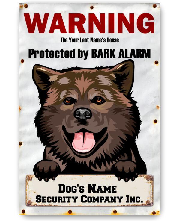 Personalized - Property Protected by Dogs - Metal Sign