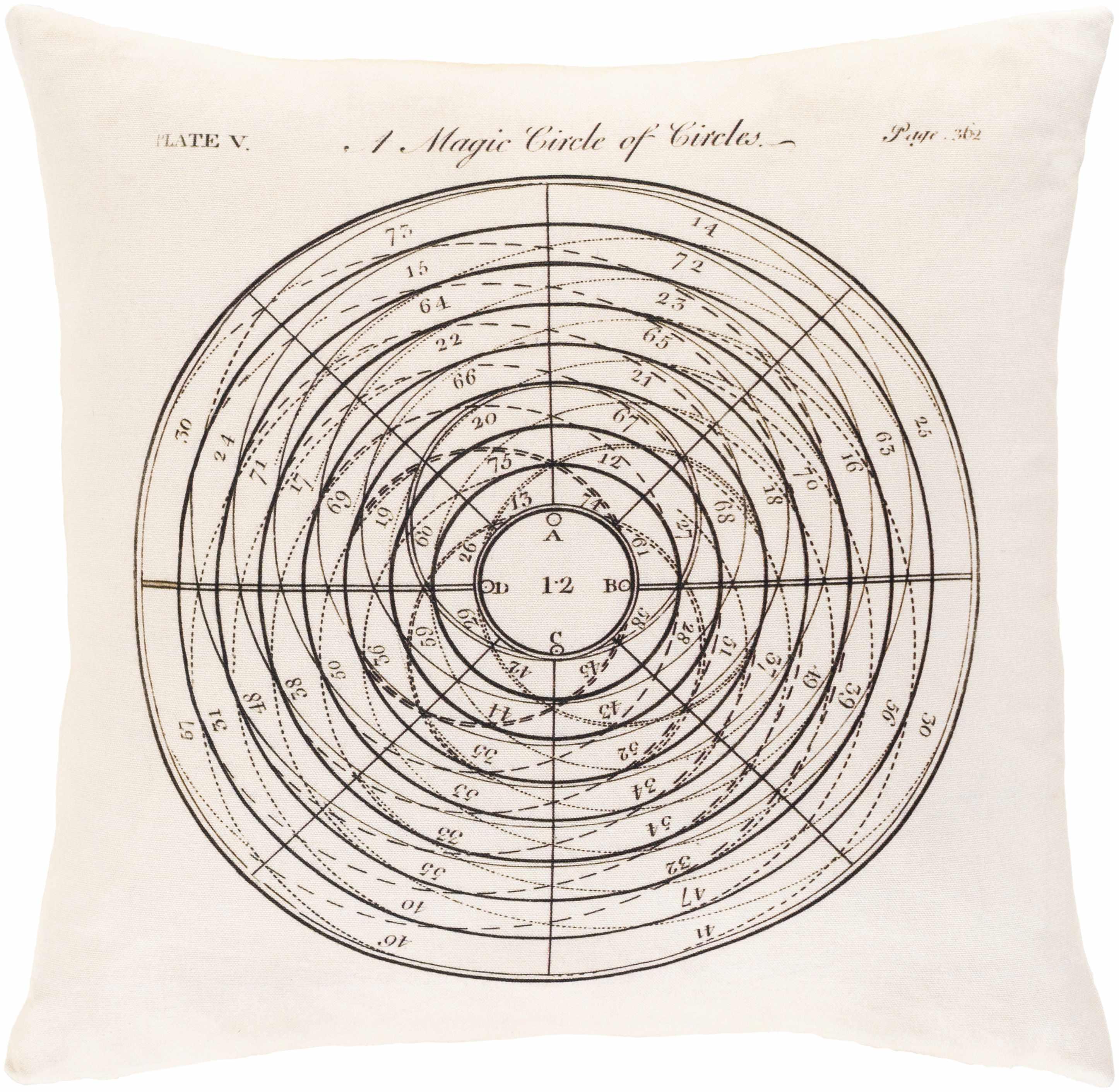 Puddletown Circle of Circles Diagram Throw Pillow - Clearance - PRHOMZ