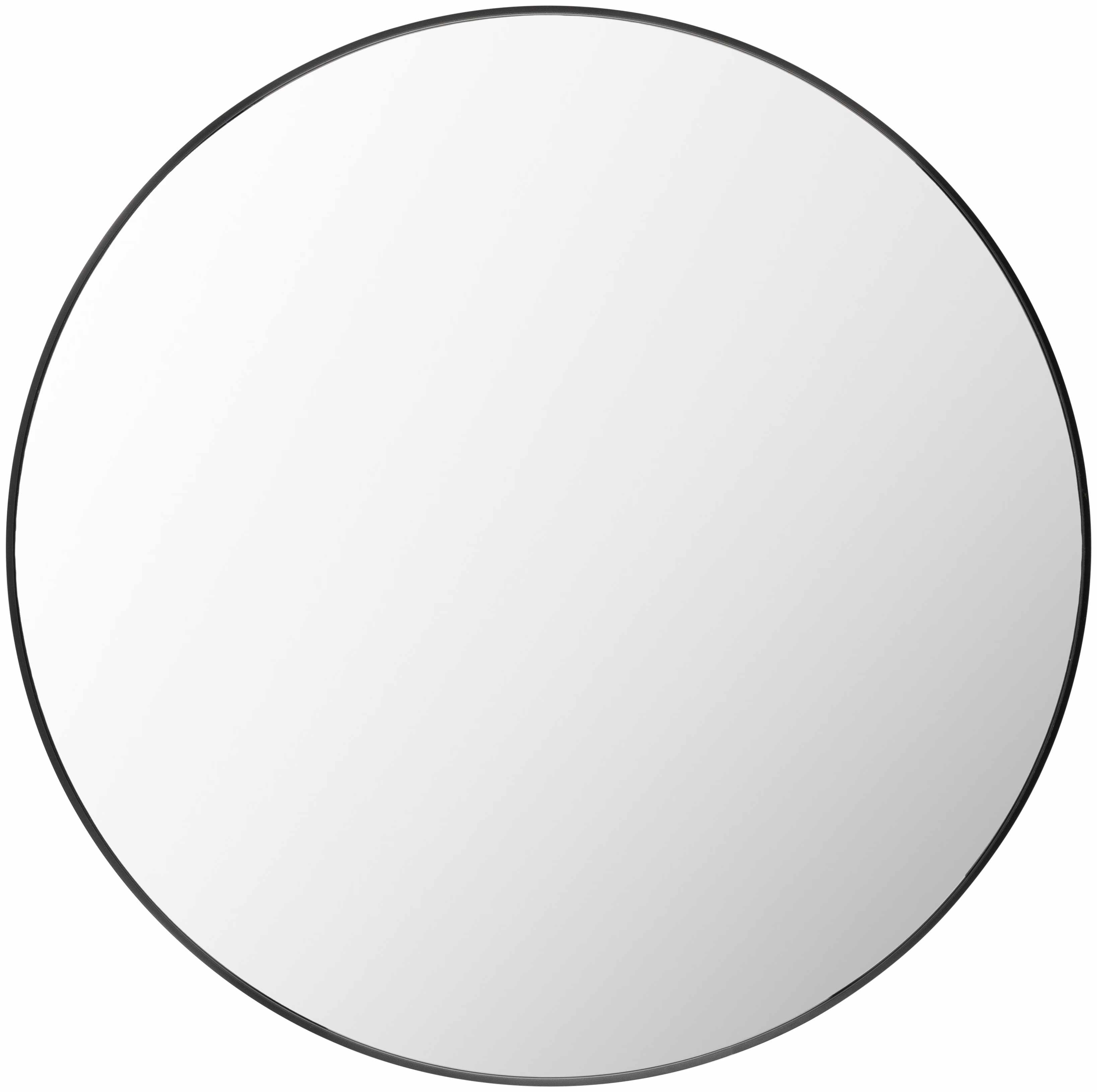 Round Mirror with Black Aluminum Frame-1