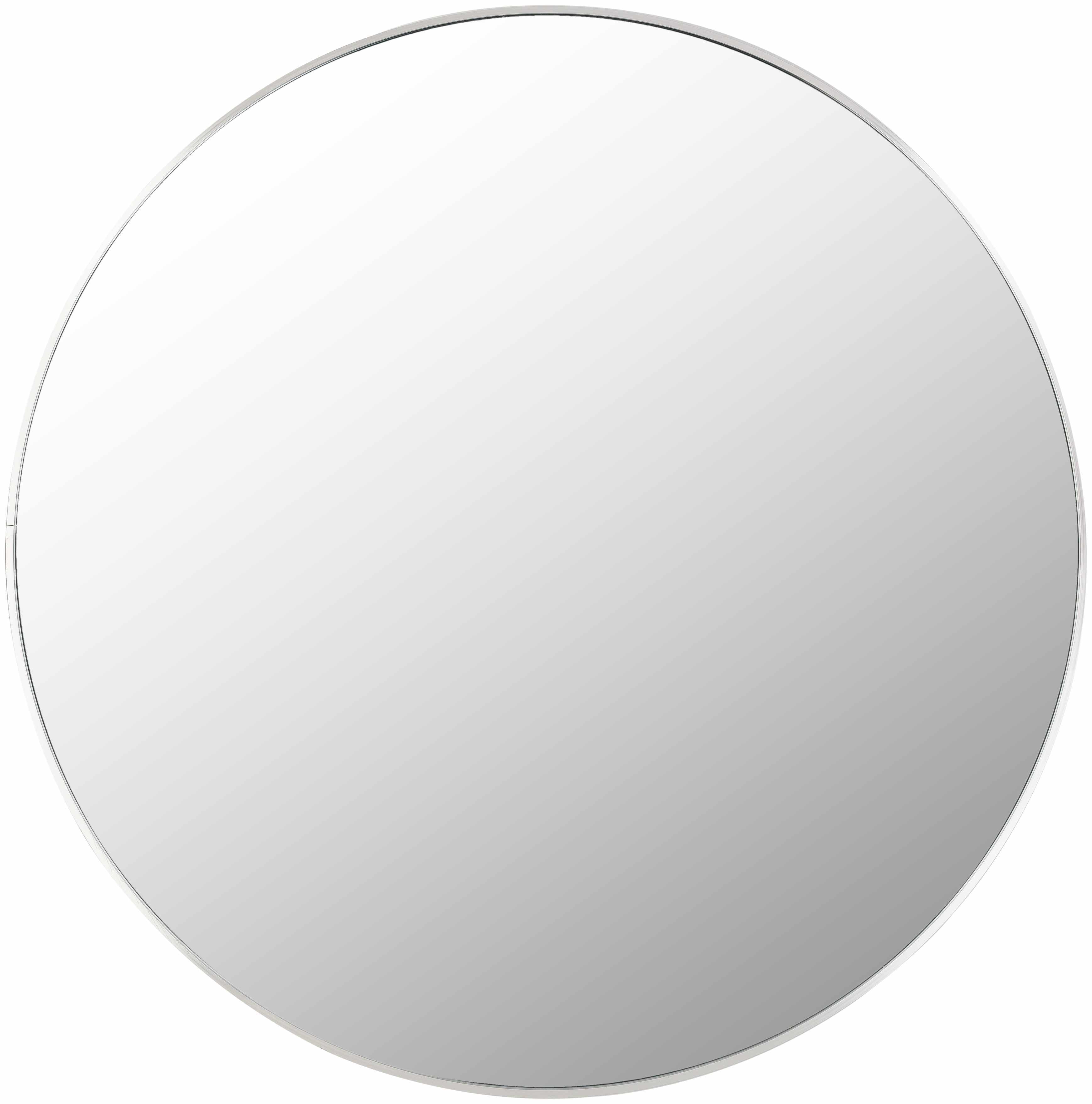 Pontalina Round Silver Gray Mirror - PRHOMZ