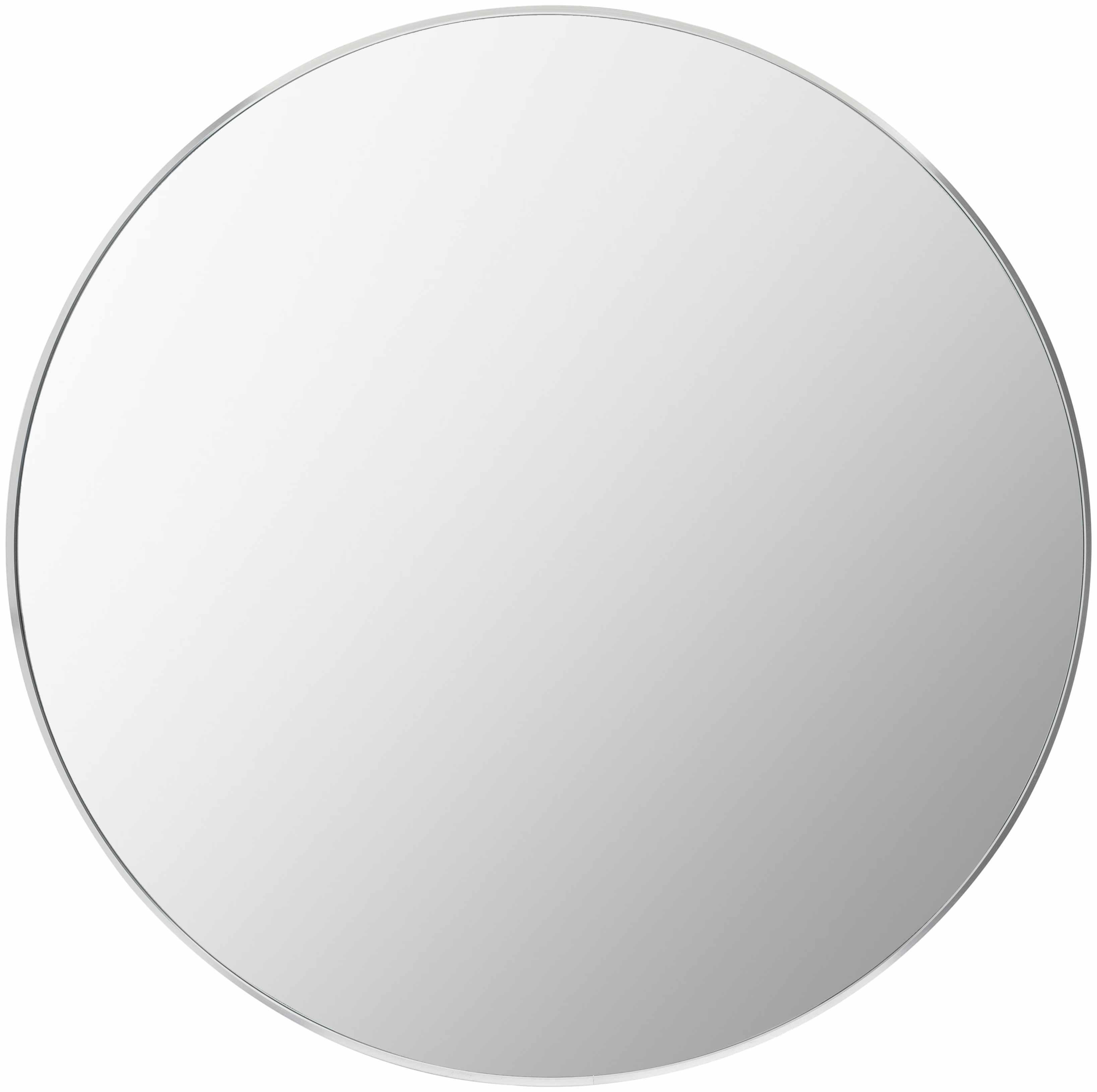 Pontalina Round Silver Gray Mirror - PRHOMZ