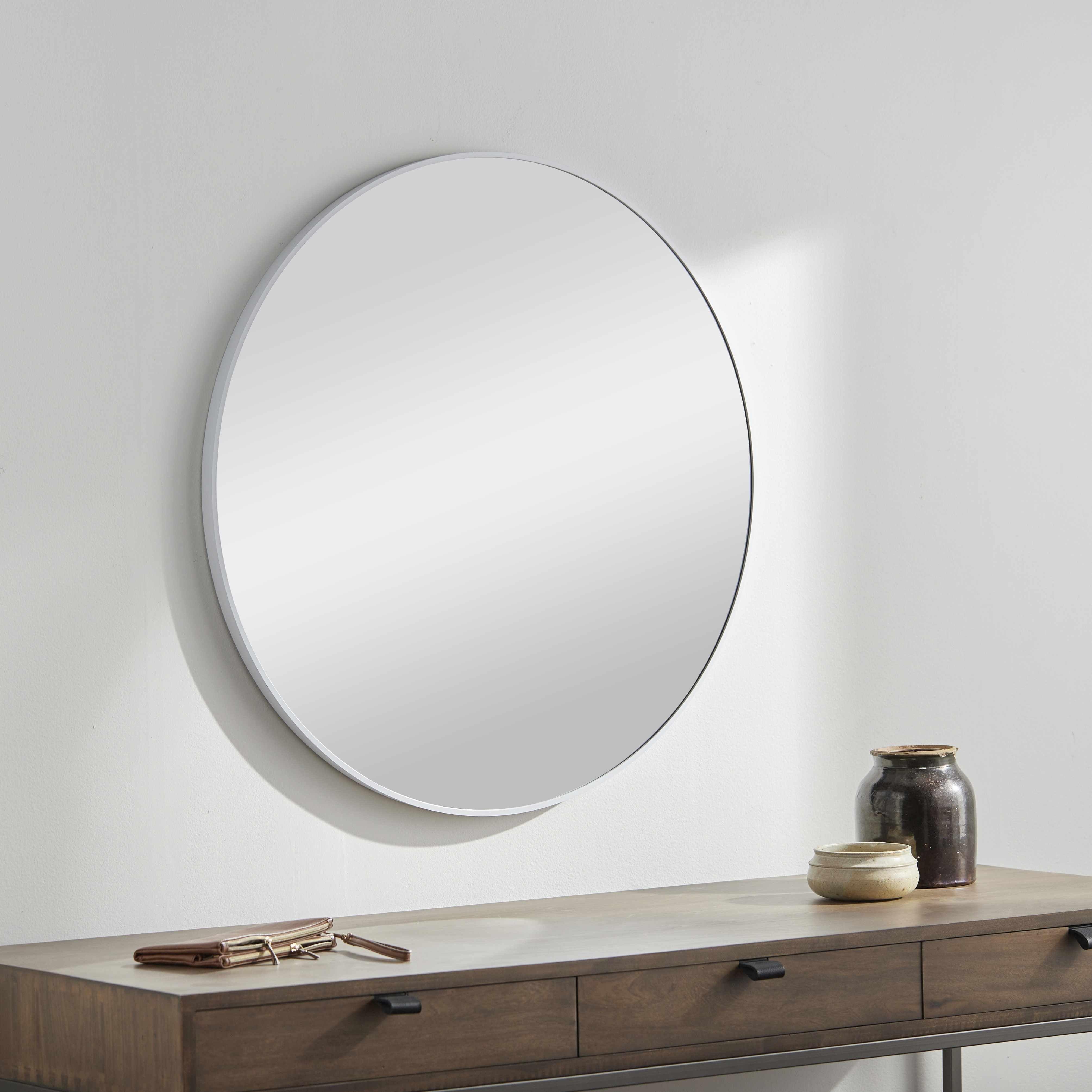 Pontalina Round White Mirror - PRHOMZ