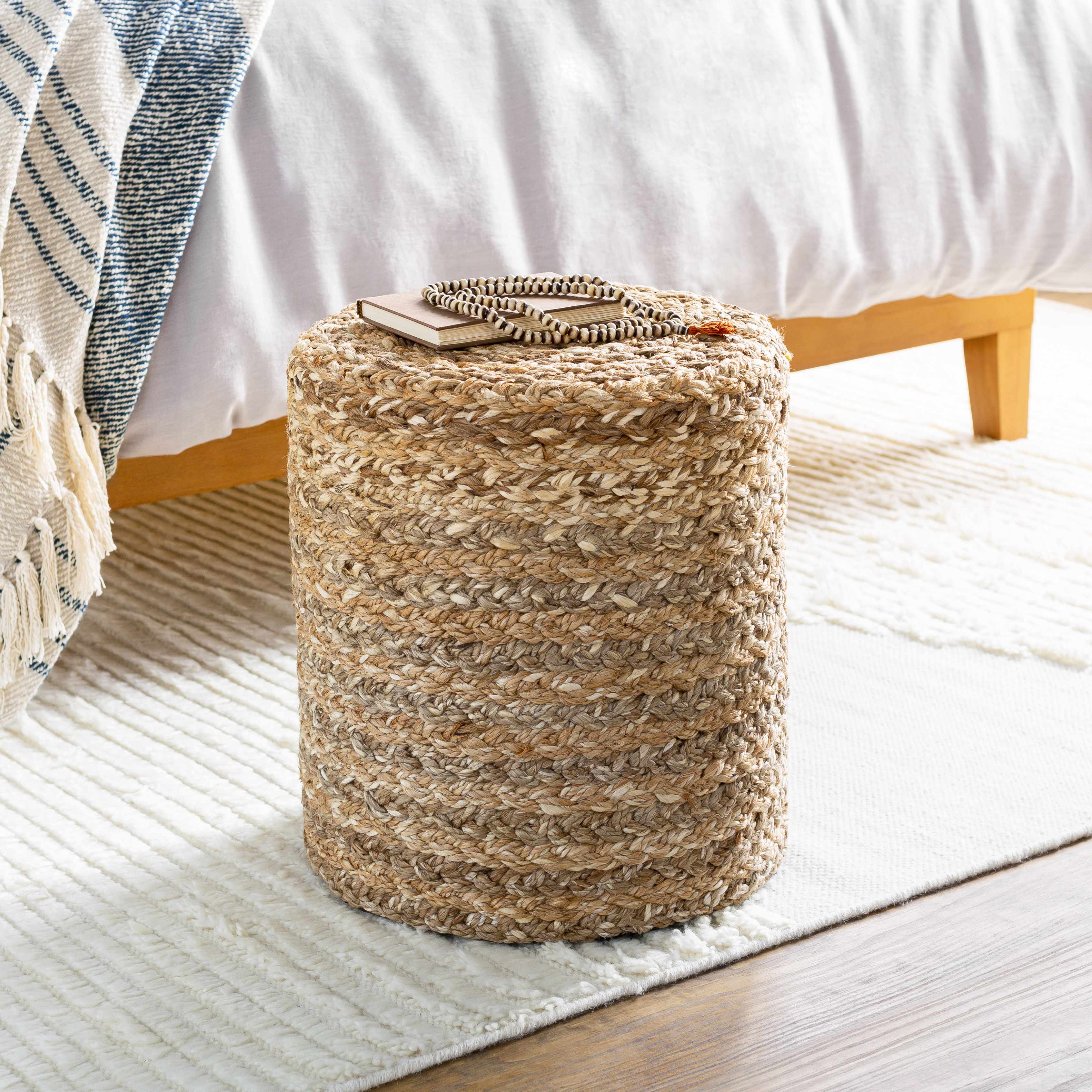 Ranskill Cotton Knitted Pouf-0
