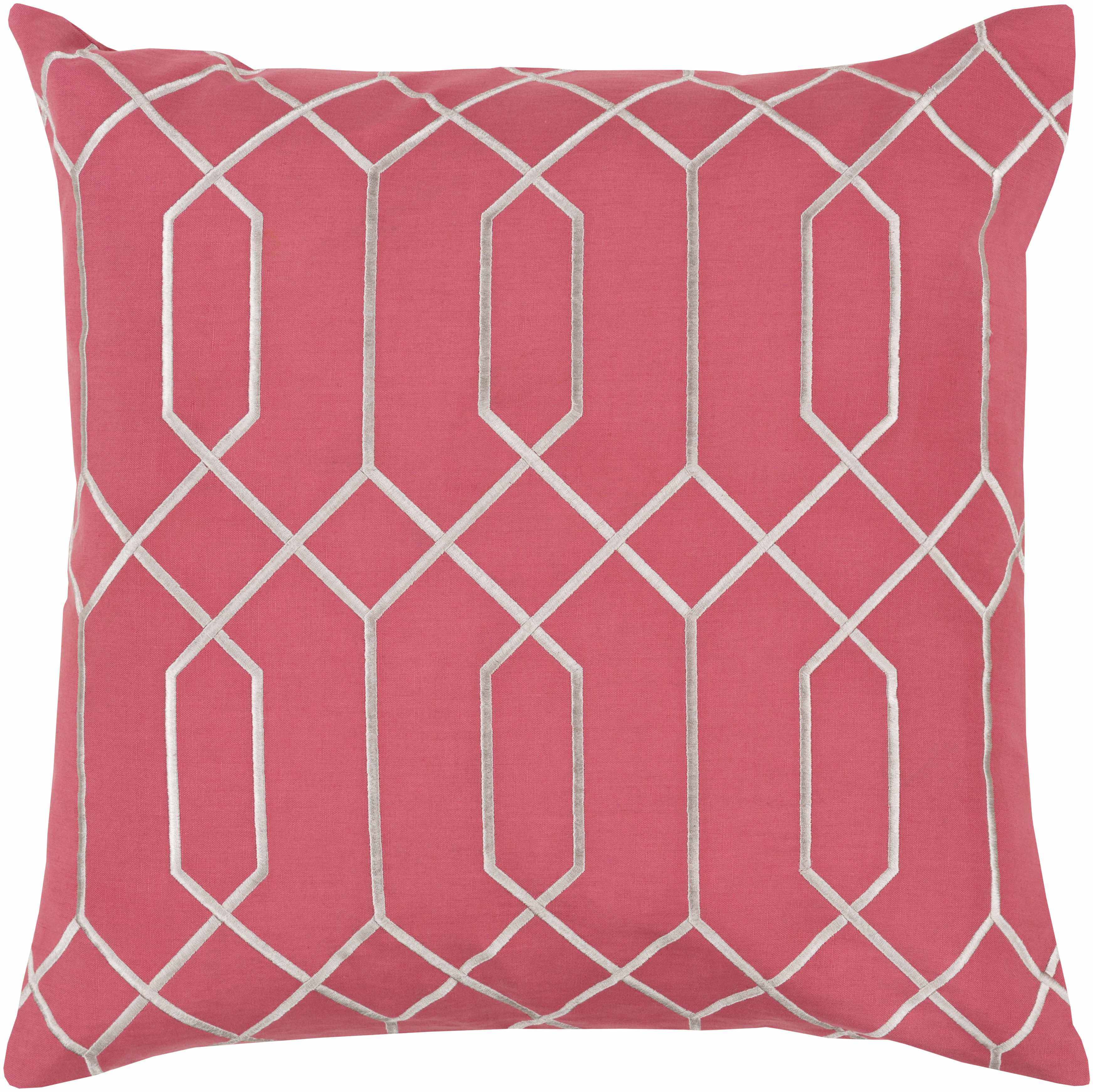 Rasmussen Pink Geometric Square Accent Pillow - Clearance-0
