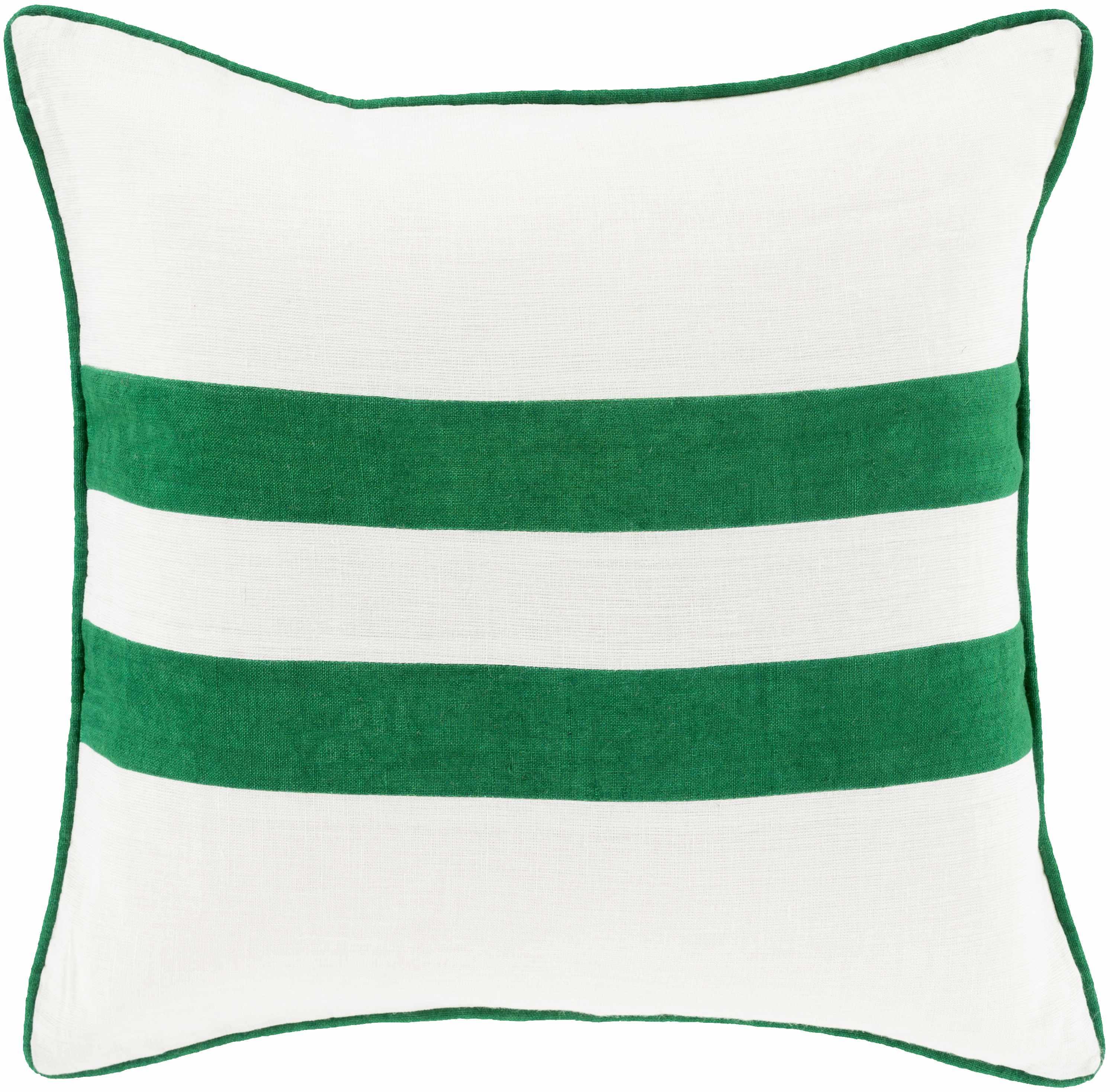 Robertson Green White Striped Accent Pillow - Clearance - PRHOMZ