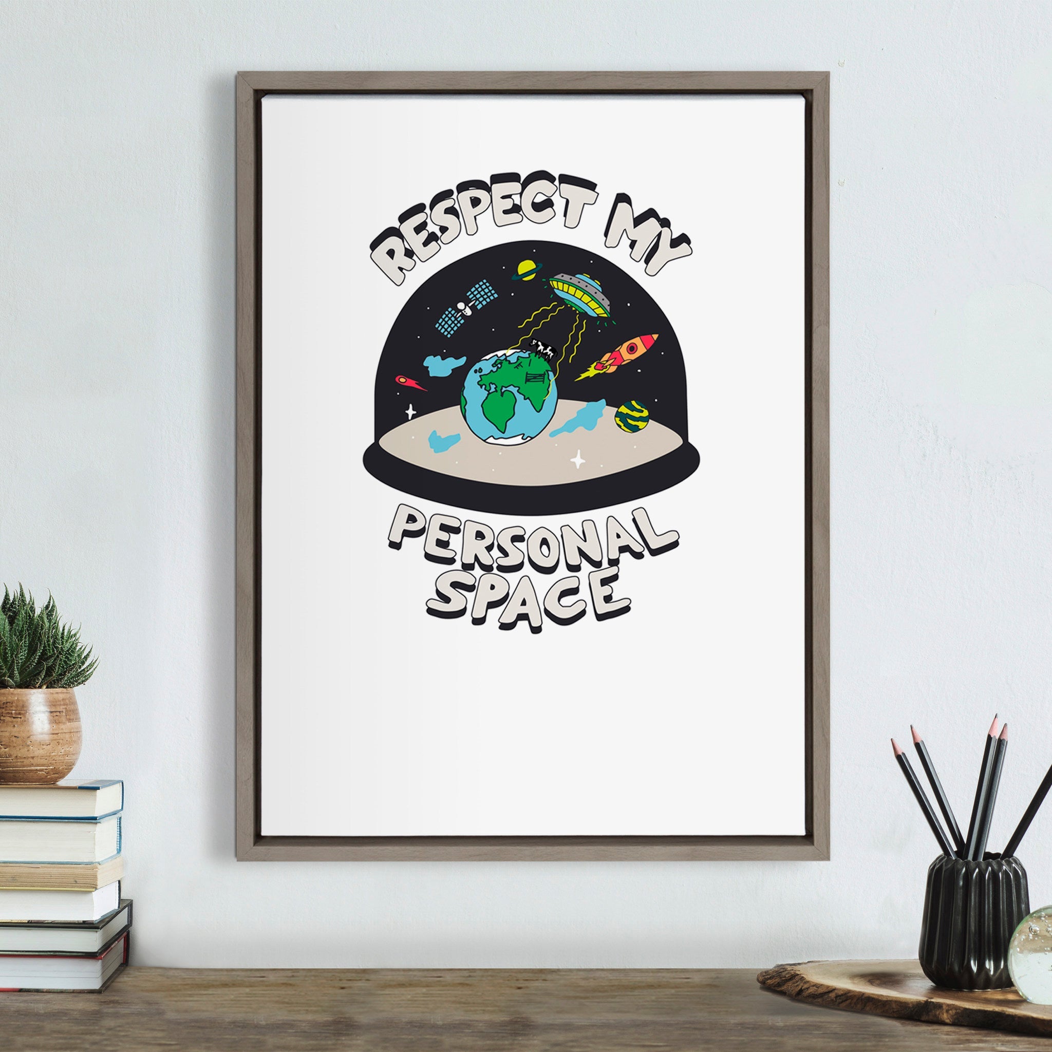 Sylvie Personal Space Framed Canvas by The Creative Bunch Studio