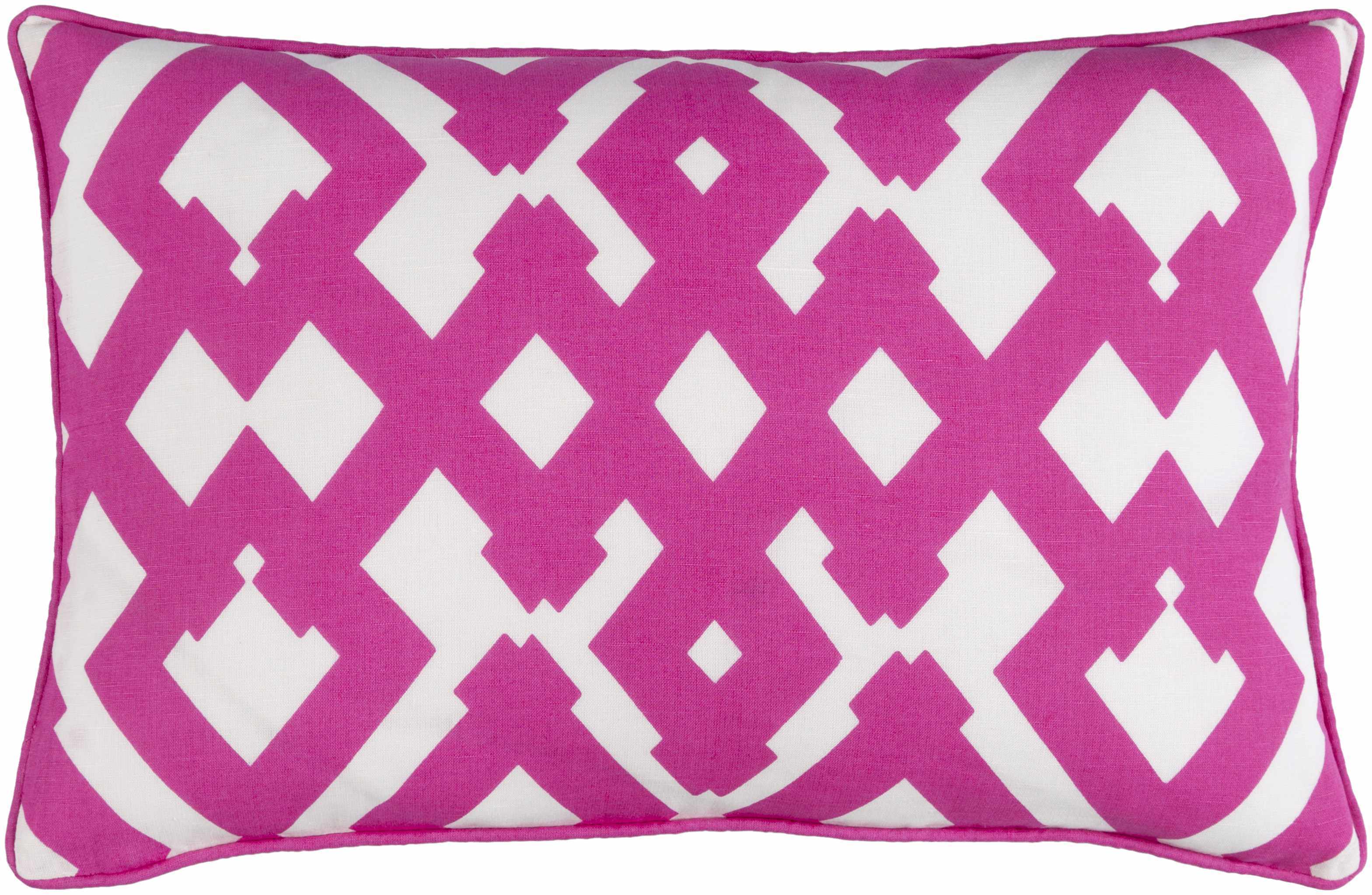 Redhead Magenta Geometric Pattern Throw Pillow - Clearance-1