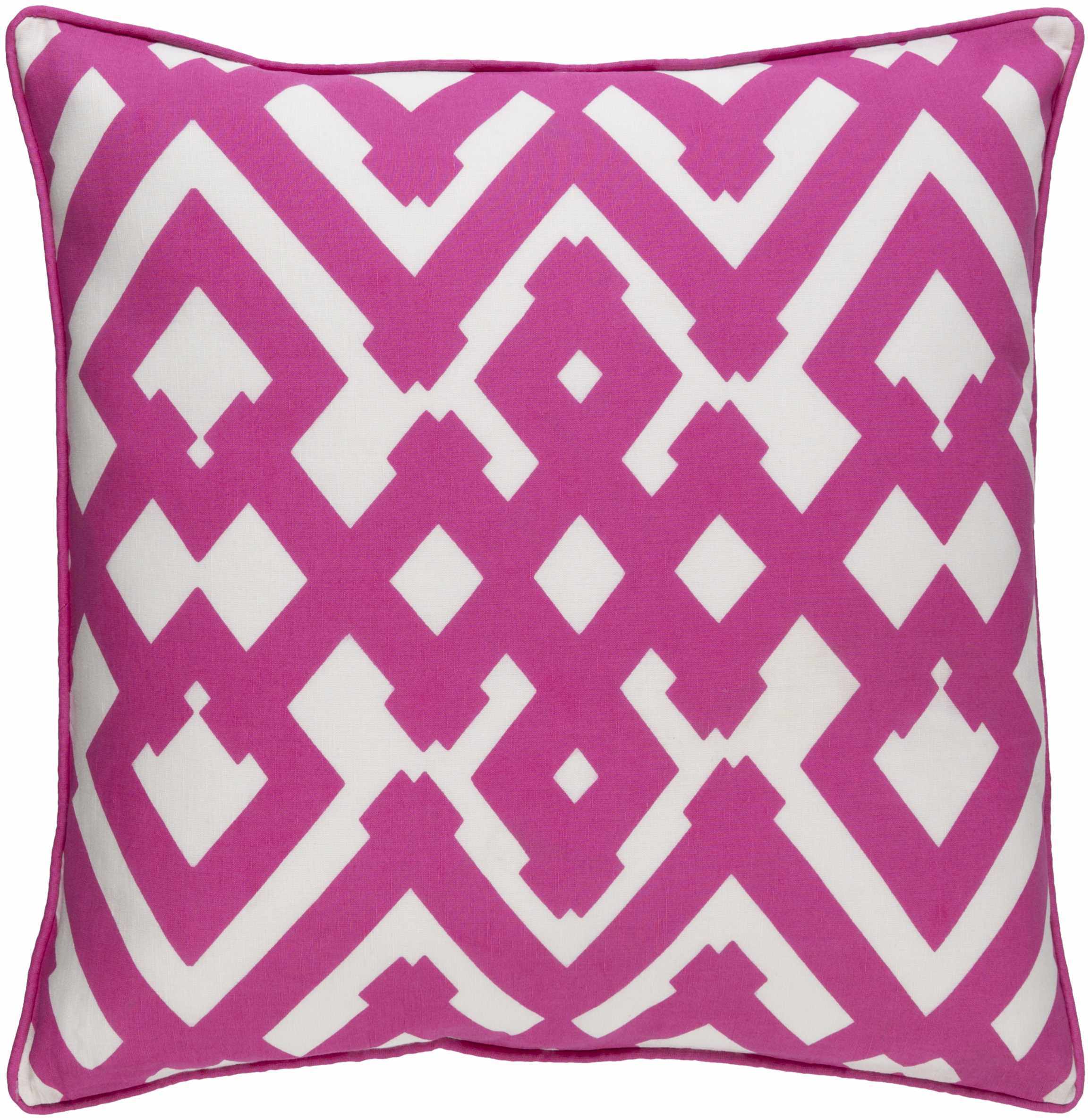 Redhead Magenta Geometric Pattern Throw Pillow - Clearance-0