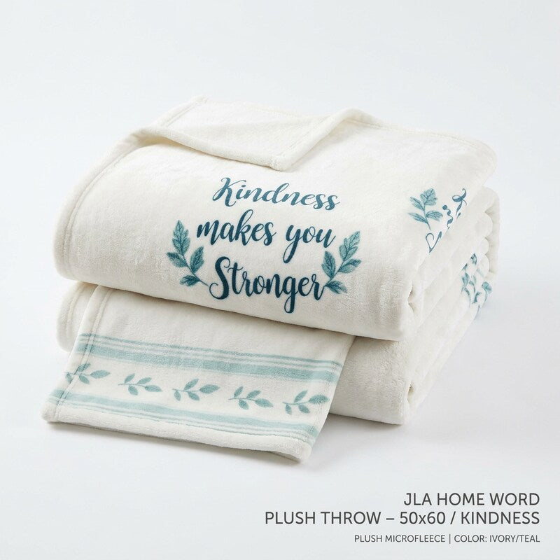 Jla Home Word Plush Throw – 50x60/Kindness