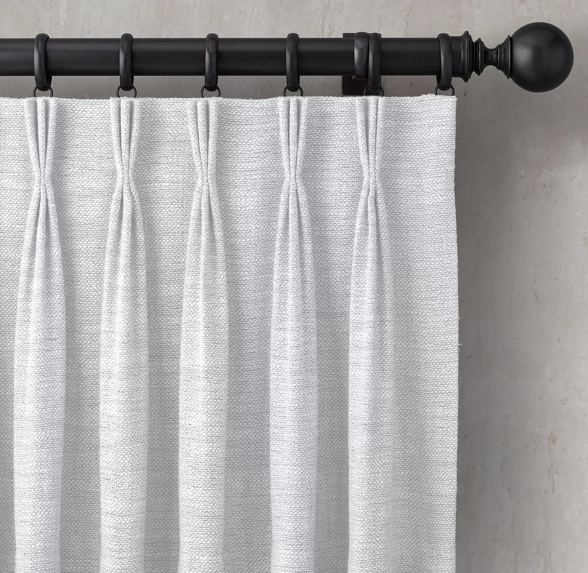 Organic Basketweave Linen Curtains with Blackout/Light Filtering Liner | Pinch Pleat | 17 Colours | Made in the UK | The Organic Habitat-3