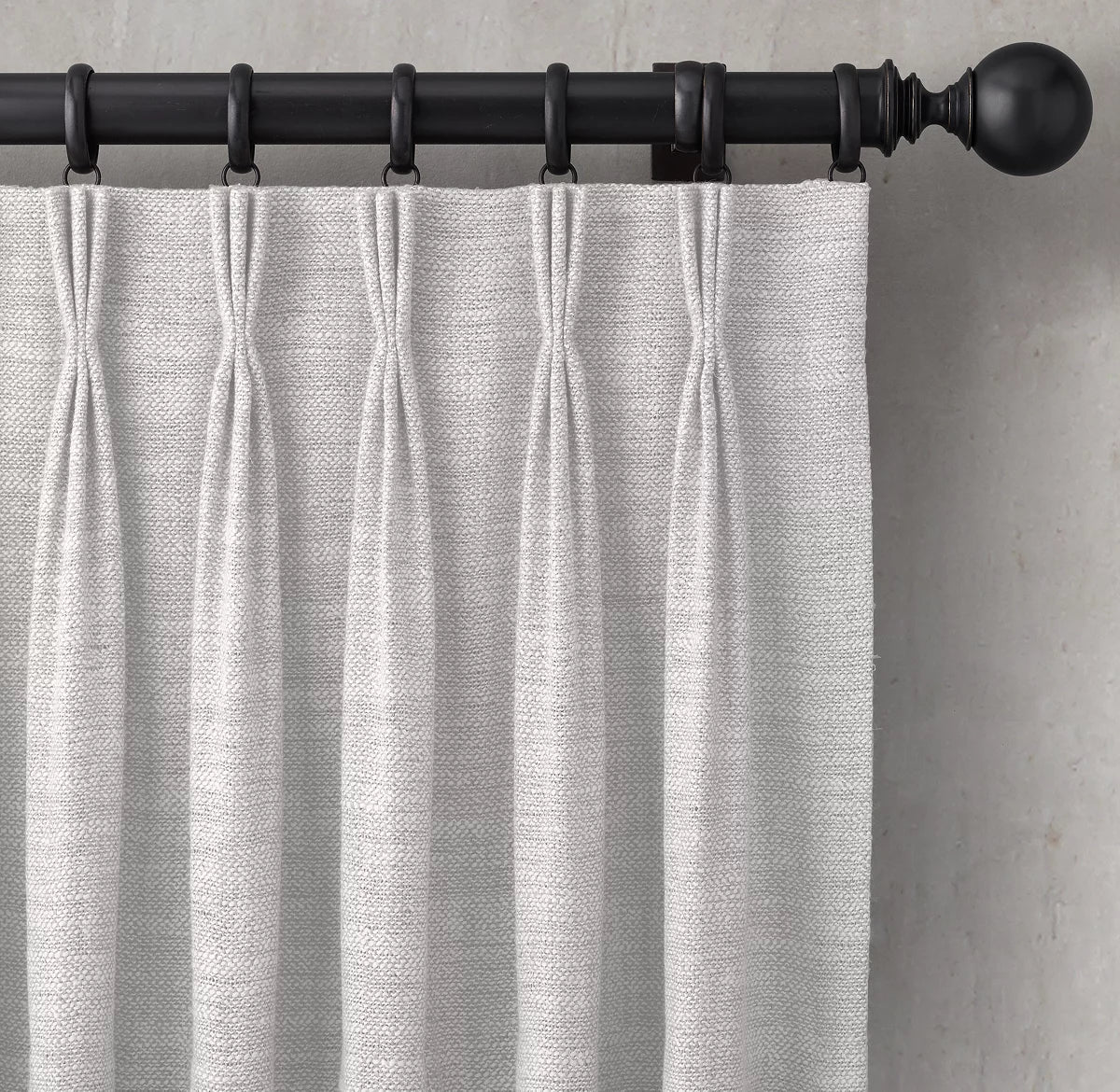 Organic Basketweave Linen Curtains with Blackout/Light Filtering Liner | Pinch Pleat | 17 Colours | Made in the UK | The Organic Habitat-1