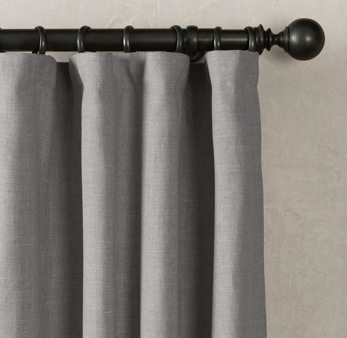 Heavyweight Belgian Linen Curtains - 290gsm Flax Linen - Rod Pocket, Grommet, Tab Top & More - Standard Sizes & Made to Measure in the UK-0