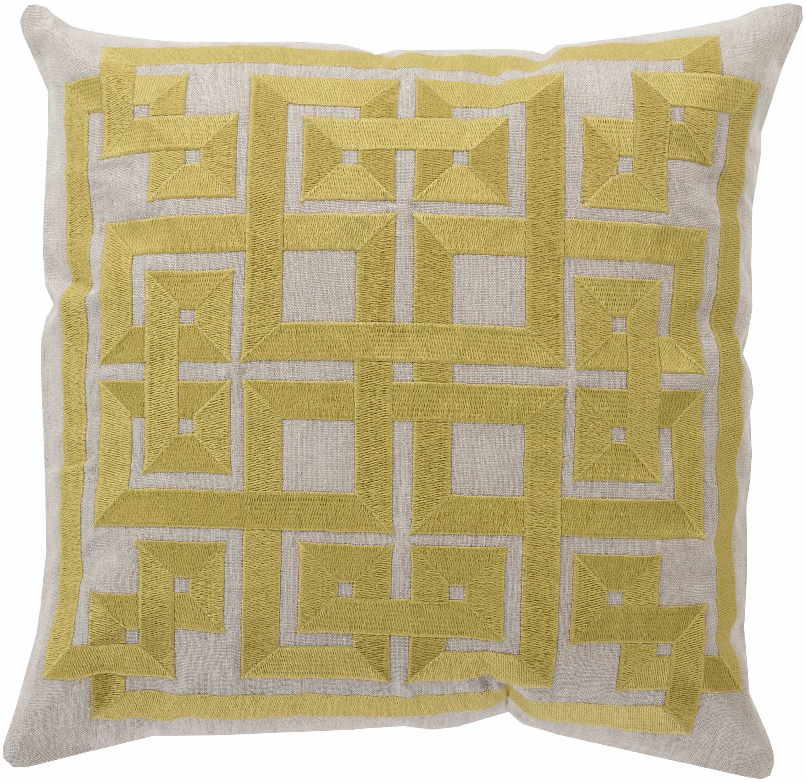 Rivett Yellow Geometric Pattern Throw Pillow - Clearance-0
