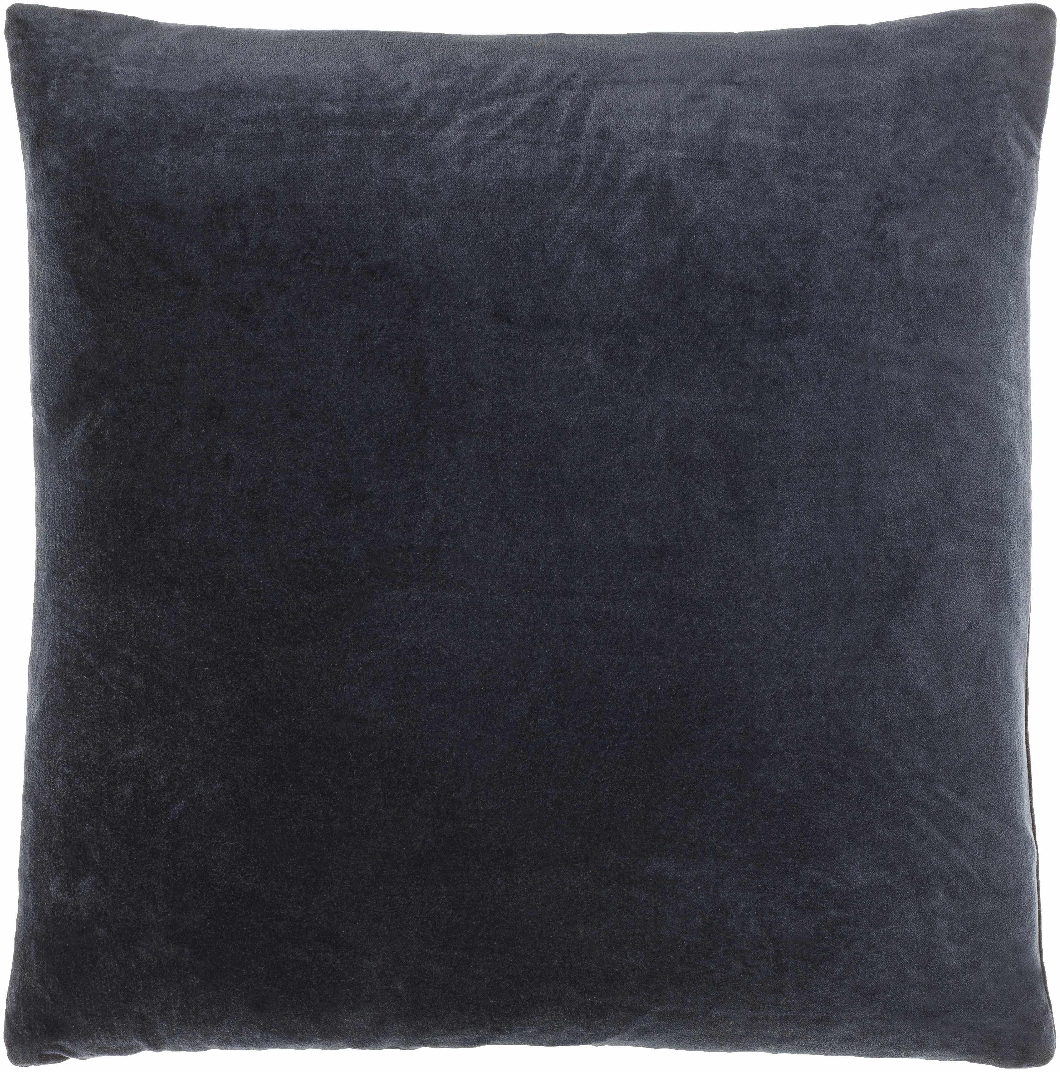 Rahiq Navy Blue Border Cotton Throw Pillow - PRHOMZ