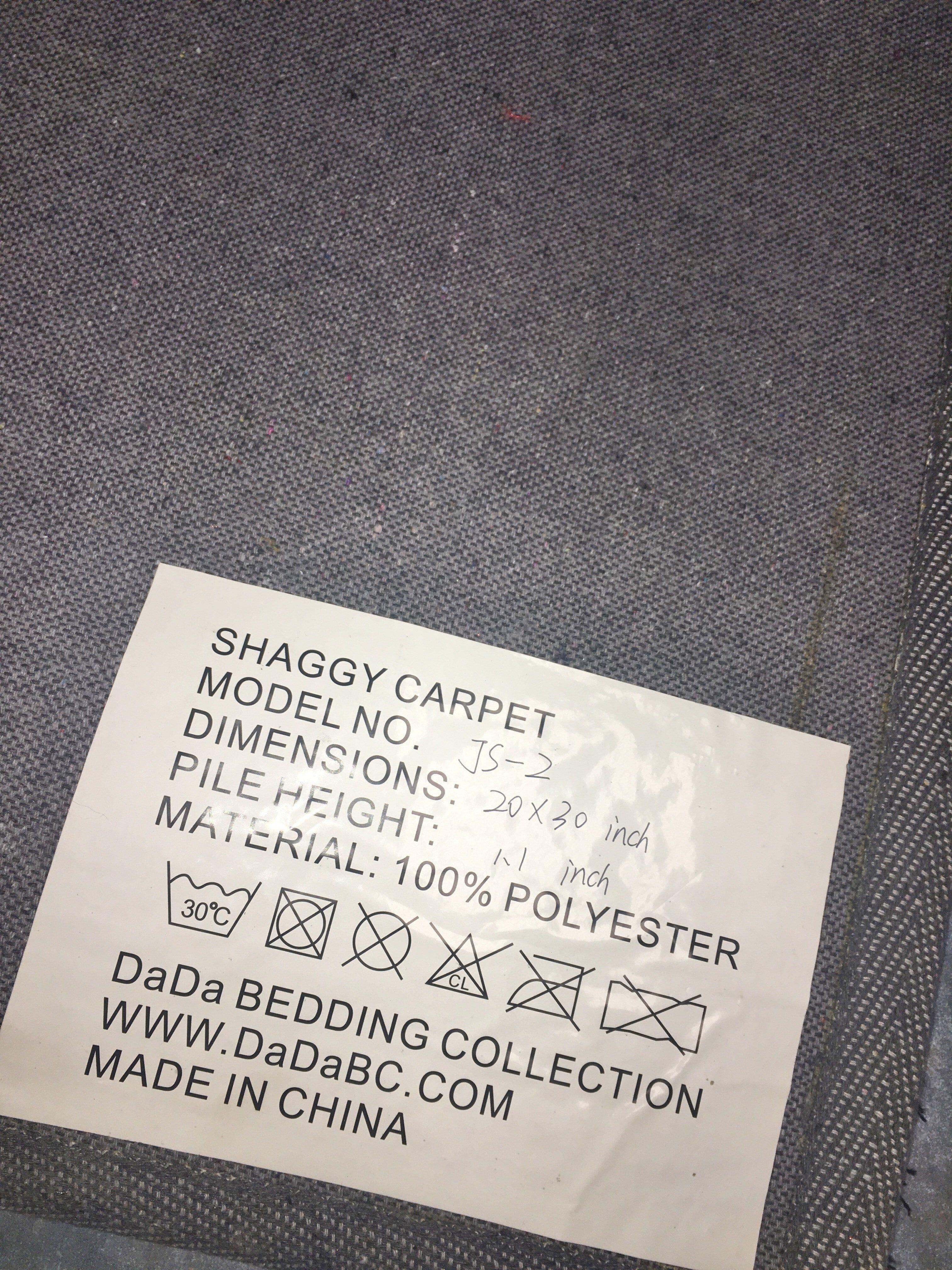 DaDa Bedding Shaggy Soft Rectangle Door Mat Bath Carpet Rug - 20" x 32", Striped Red & Black