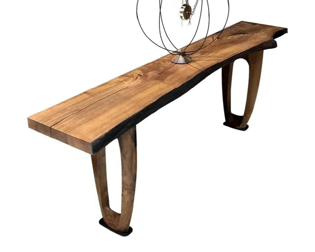 Rustic Console And Sofa Table Made Of Walnut