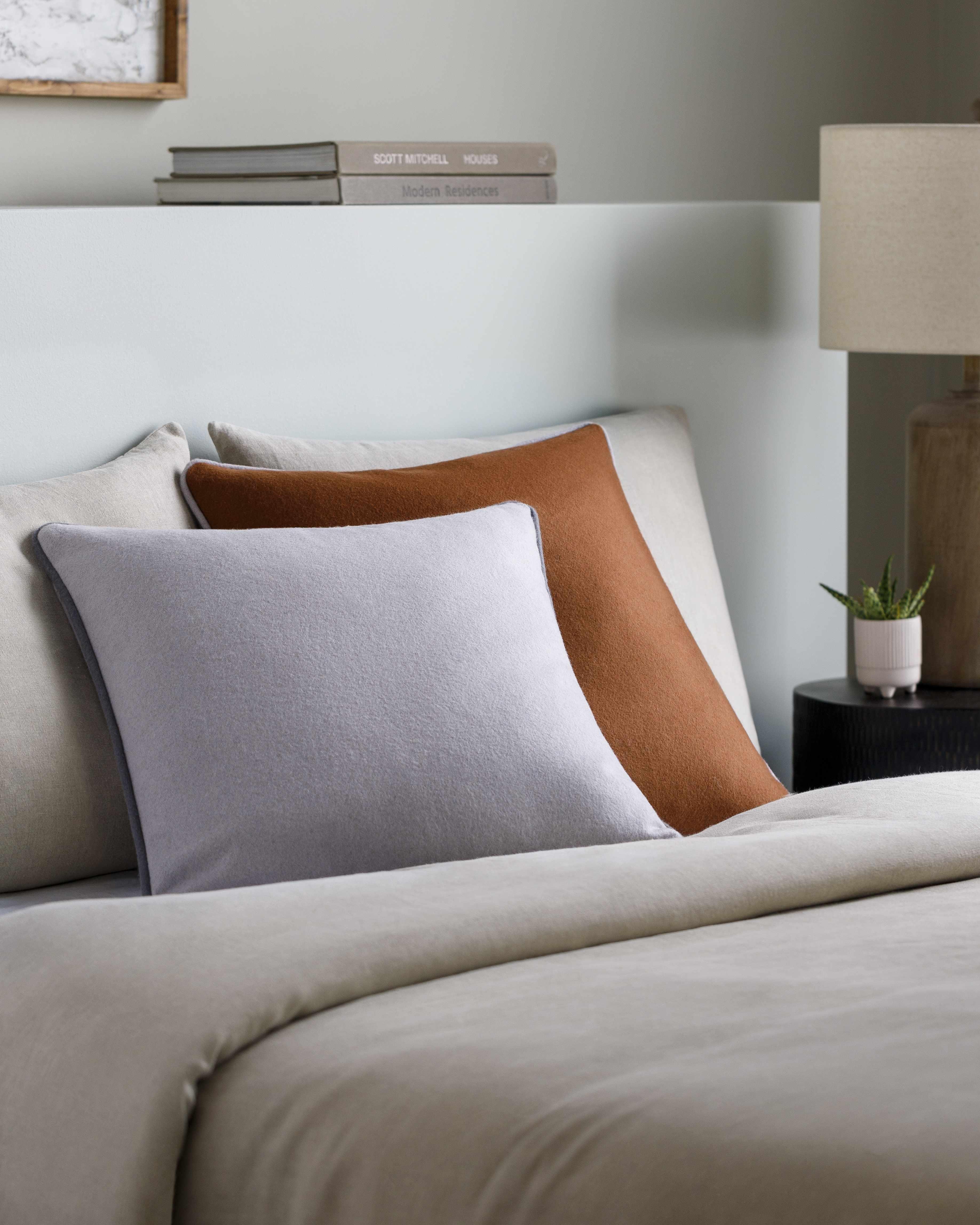 Rizzo Gray Wool Square Throw Pillow - PRHOMZ