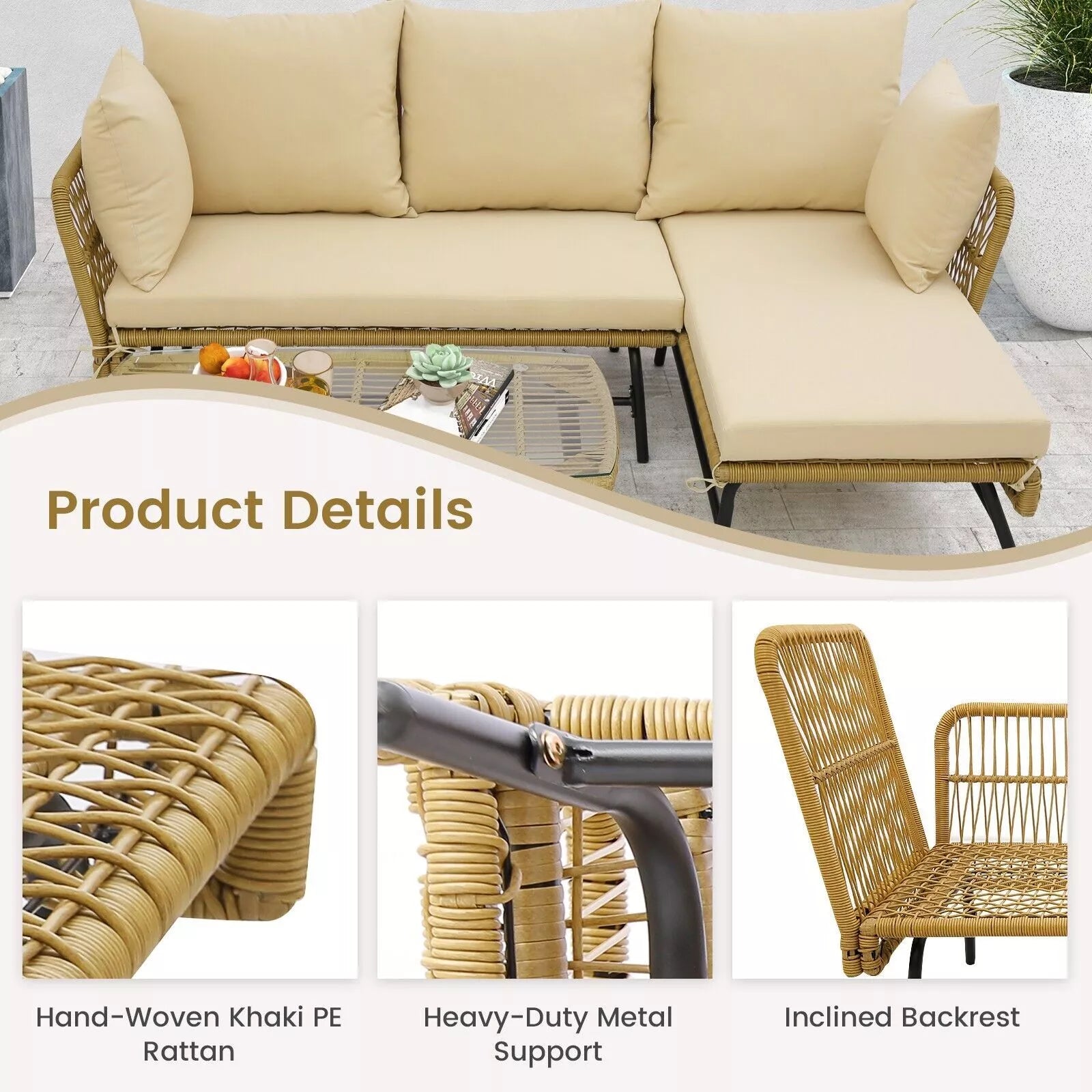 Astrid Outdoor Garden Corner Couch Set