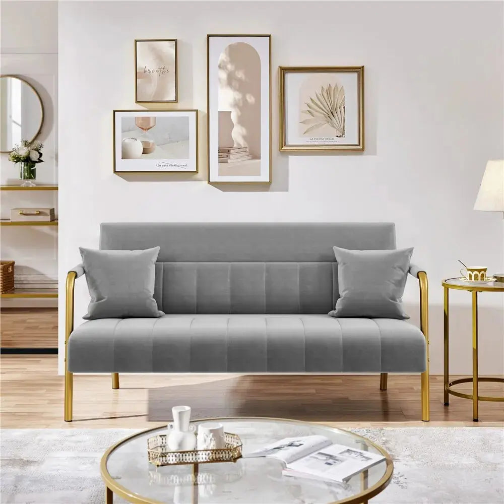 Contemporary Velvet Loveseat Couch
