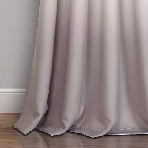 Lush Decor Window Curtains 52x84 - Yellow & Gray Ombre Fiesta Room Darkening