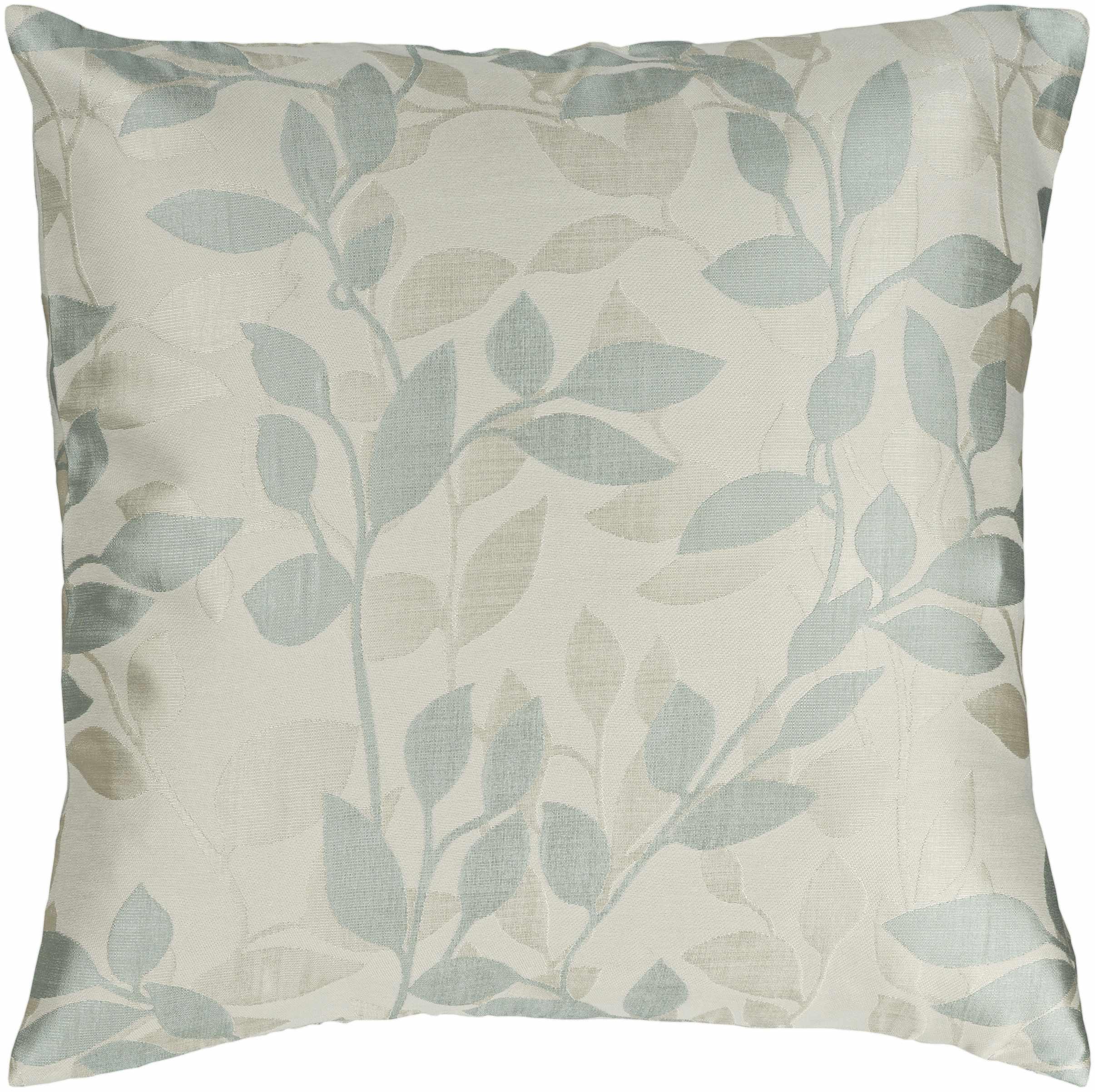 Seafoam Sage Leaf Print Throw Pillow - Clearance-0