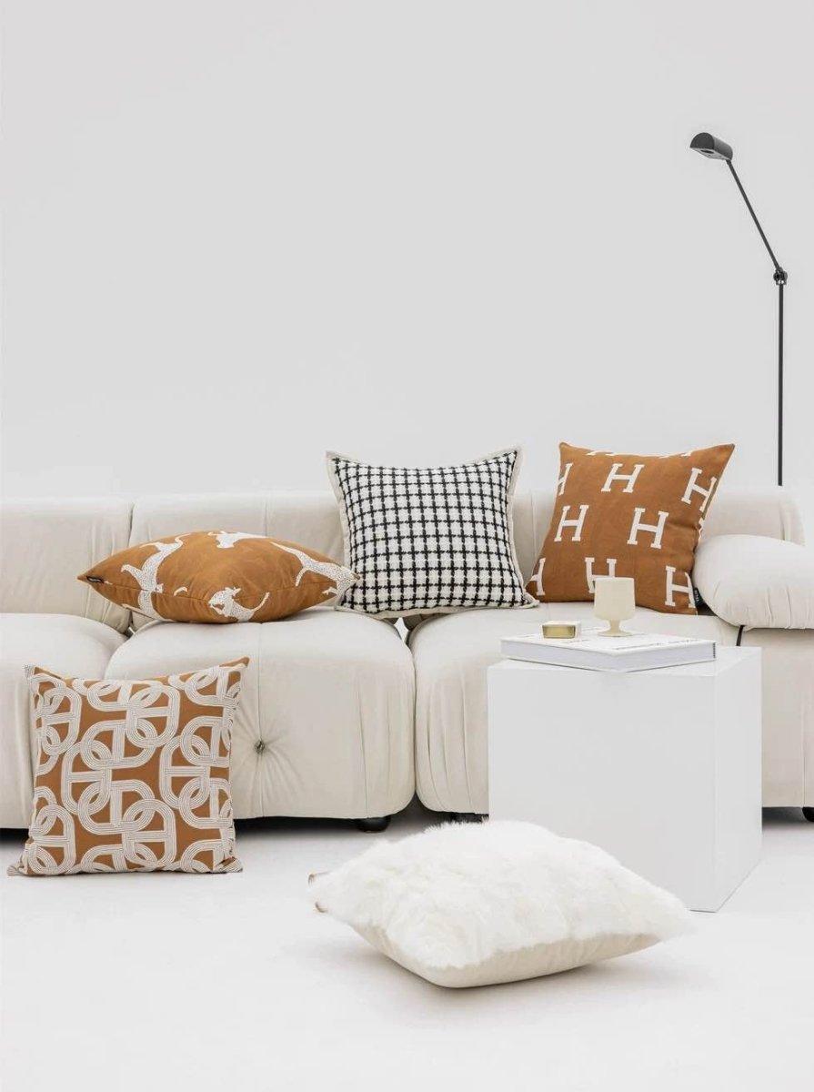 Safari Decorative Terracotta Throw Pillowcase, Earthy Tone Modern Fall Decors - PRHOMZ