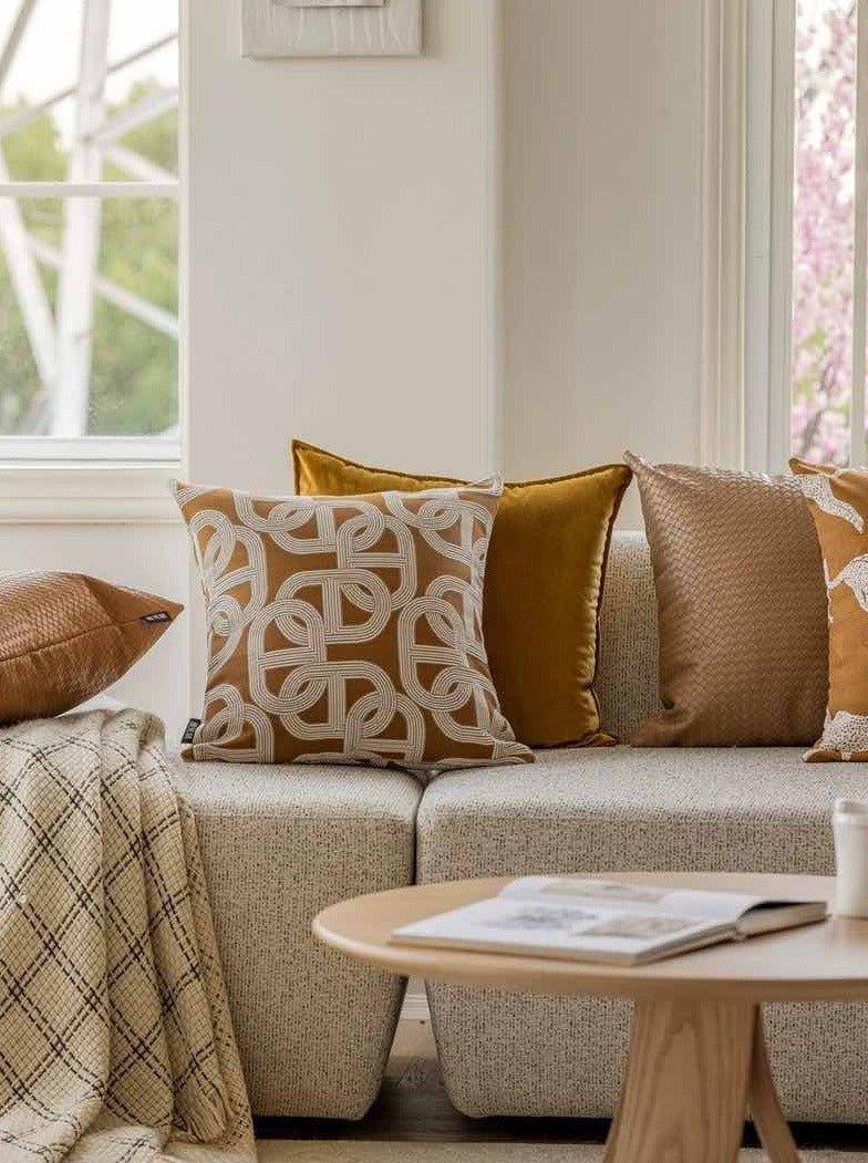 Safari Decorative Terracotta Throw Pillowcase, Earthy Tone Modern Fall Decors - PRHOMZ