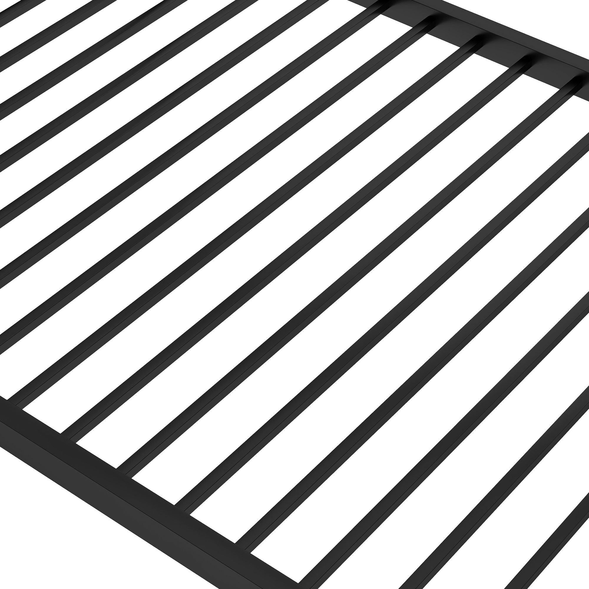 Safe Low Profile Twin Over Twin Metal Bunk Bed with Ladder in Black, White, or Silver | Just Better Bunk Beds